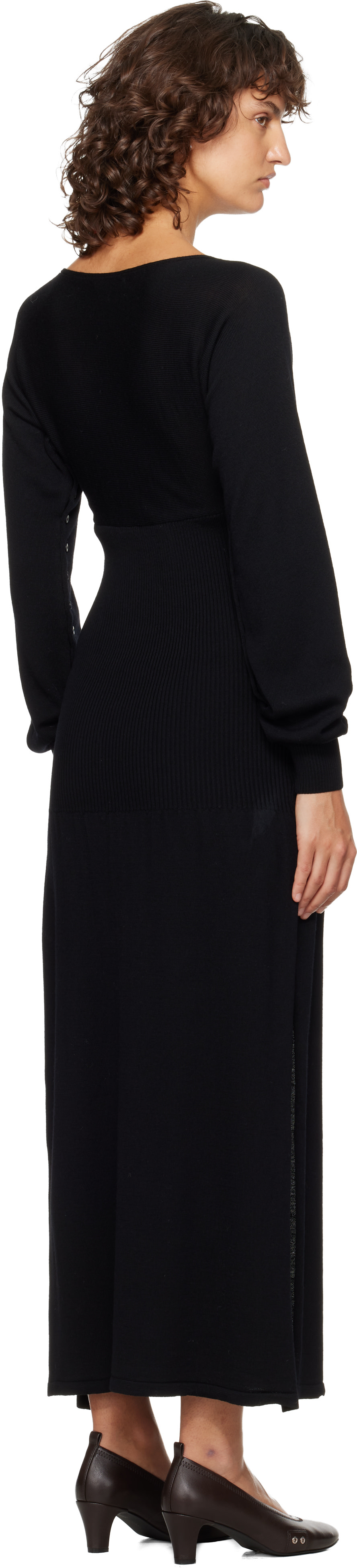 Paloma Wool: Black Fa Midi Dress | SSENSE