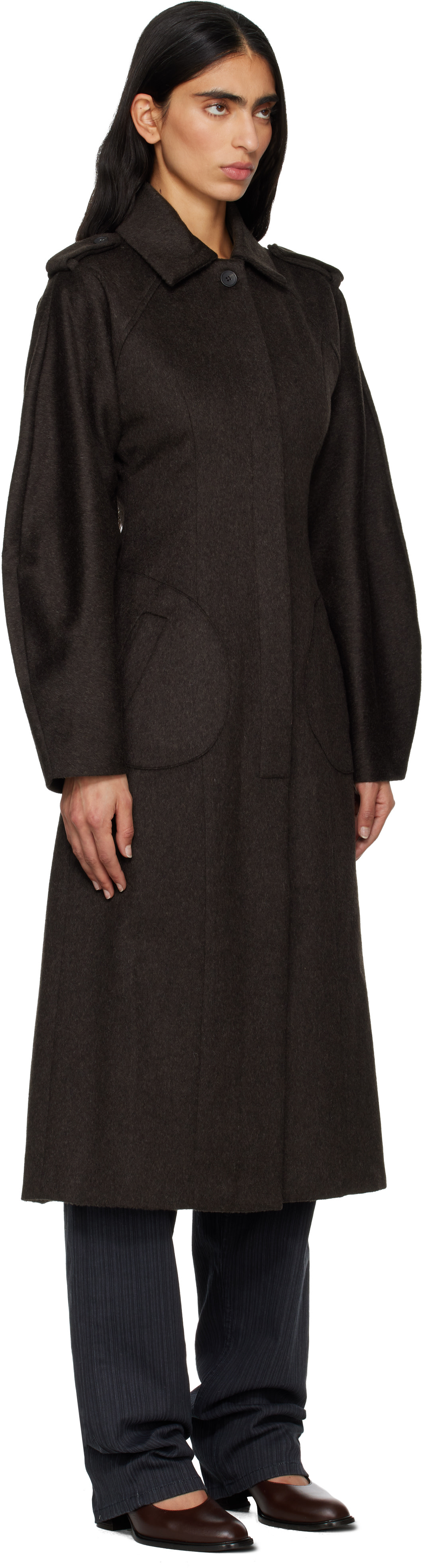 Paloma Wool: Brown Isabel Coat | SSENSE Paloma Wool: Brown Isabel Coat | SSENSE