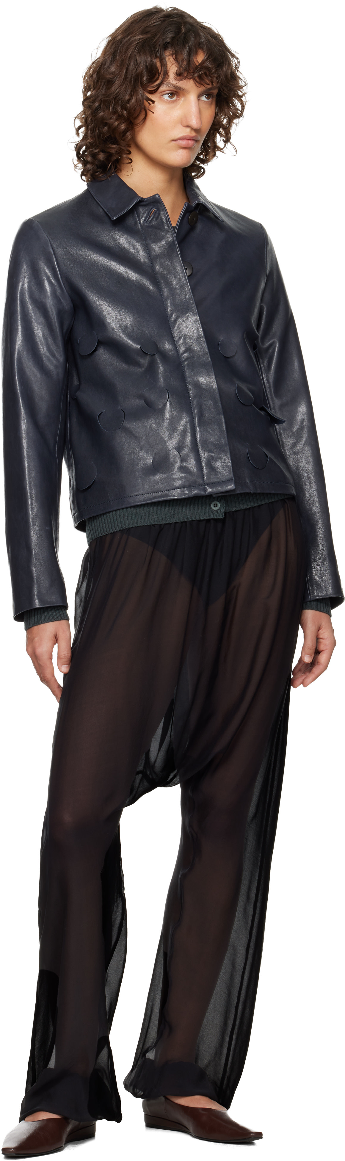 paloma wool シアートップス　フラワー Paloma Wool: Black Londres Trousers | SSENSE United Kingdom