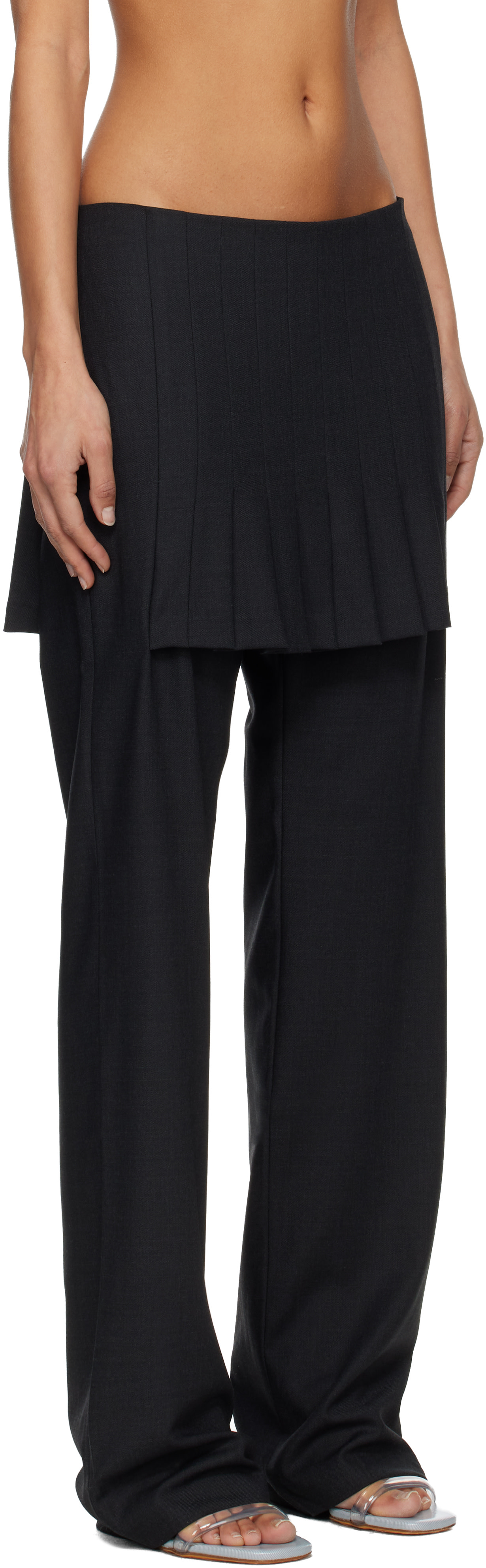 美品　paloma wool M フレアパンツ Paloma Wool: Black Andrale Trousers | SSENSE Canada