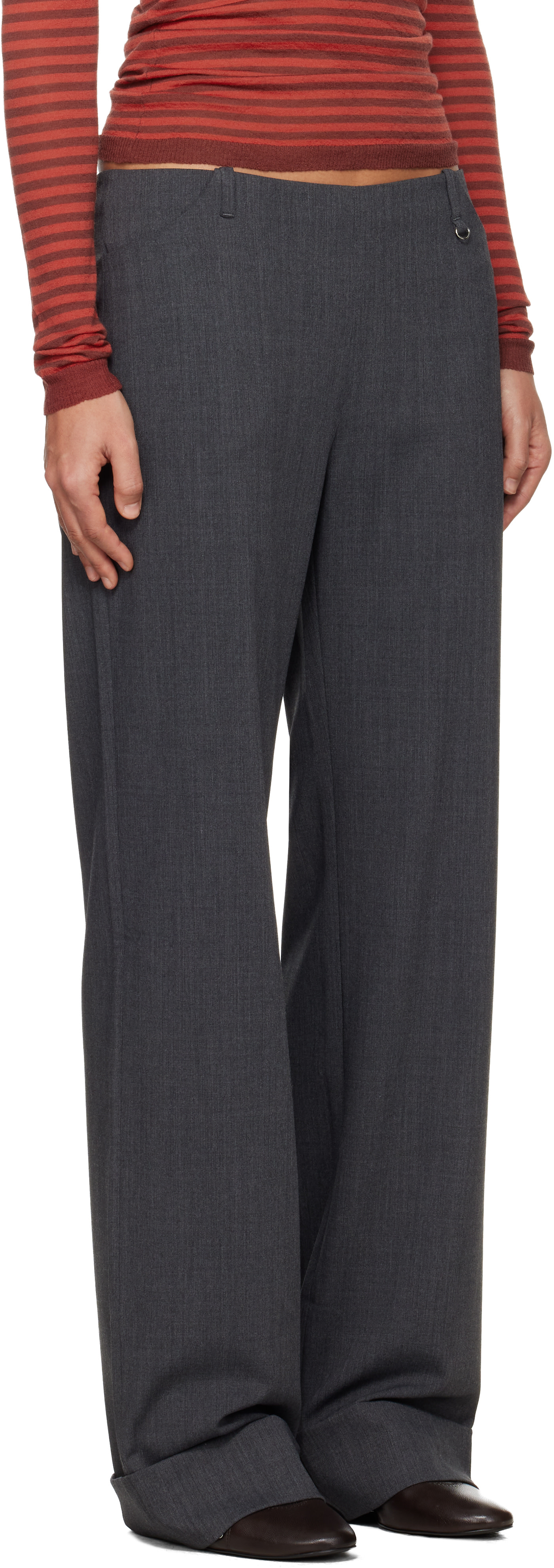 Paloma Wool: Gray Lomba Trousers | SSENSE Canada