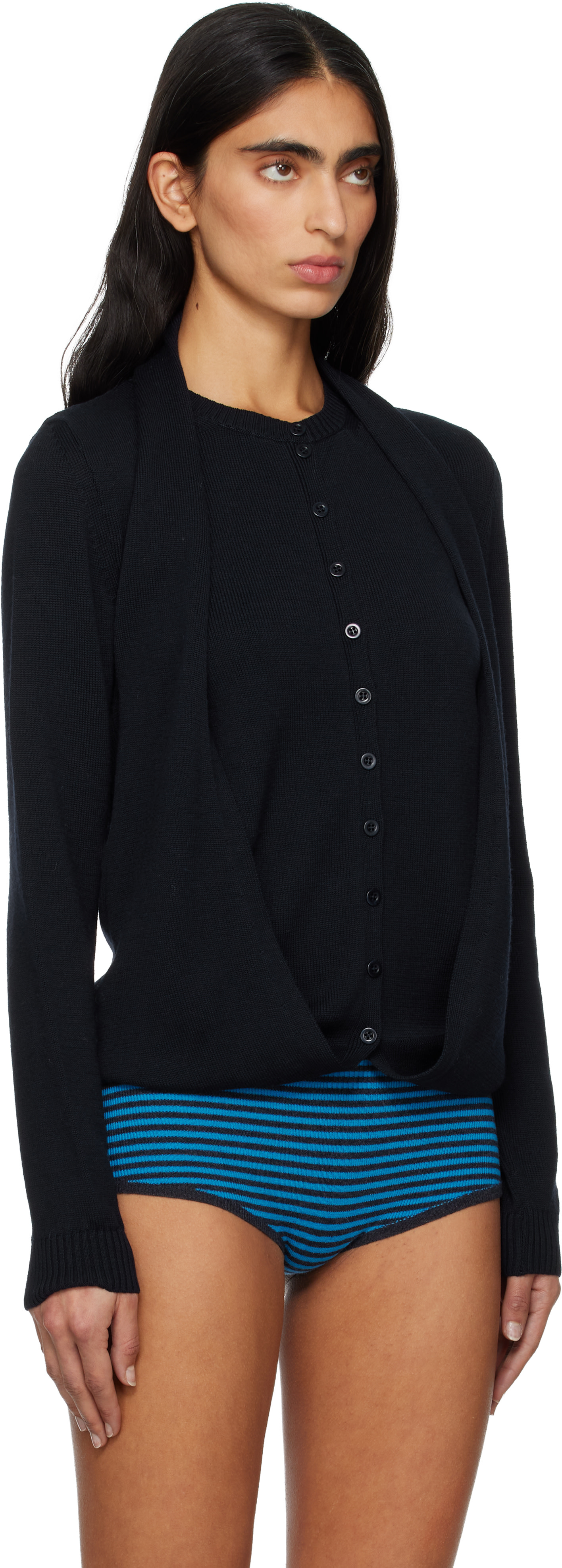 paloma wool コットンカーディガン PALOMA WOOL - NAVY PLAISIR ZIP CARDIGAN – LE LABO STORE