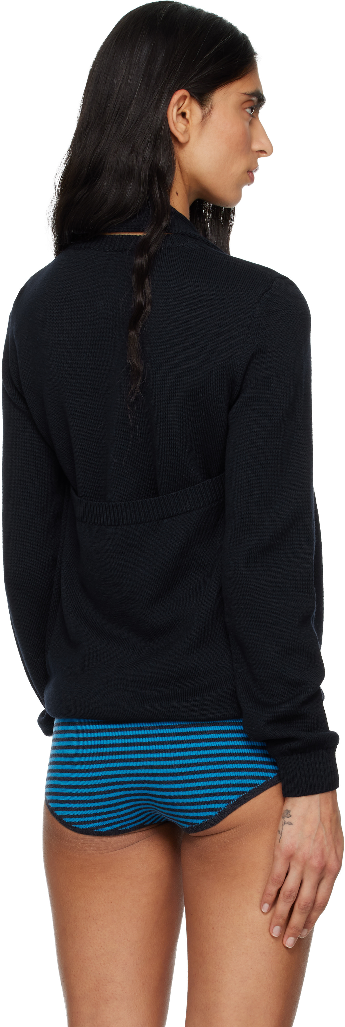 paloma wool コットンカーディガン PALOMA WOOL - NAVY PLAISIR ZIP CARDIGAN – LE LABO STORE