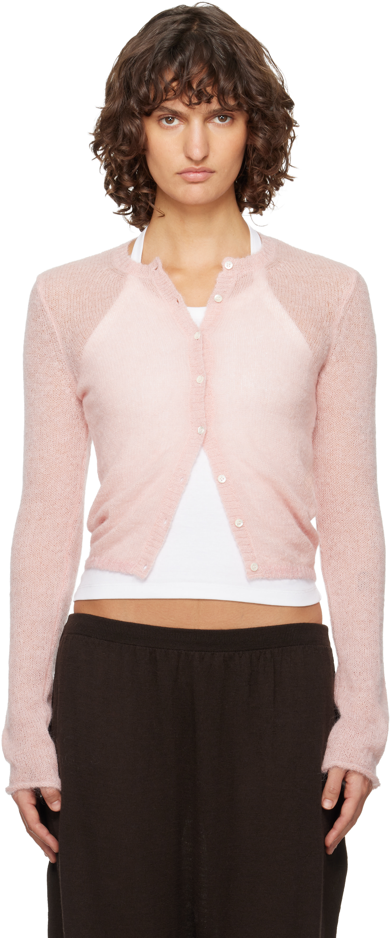 paloma wool ニットカーディガン Paloma Wool: Pink Tantal Cardigan | SSENSE