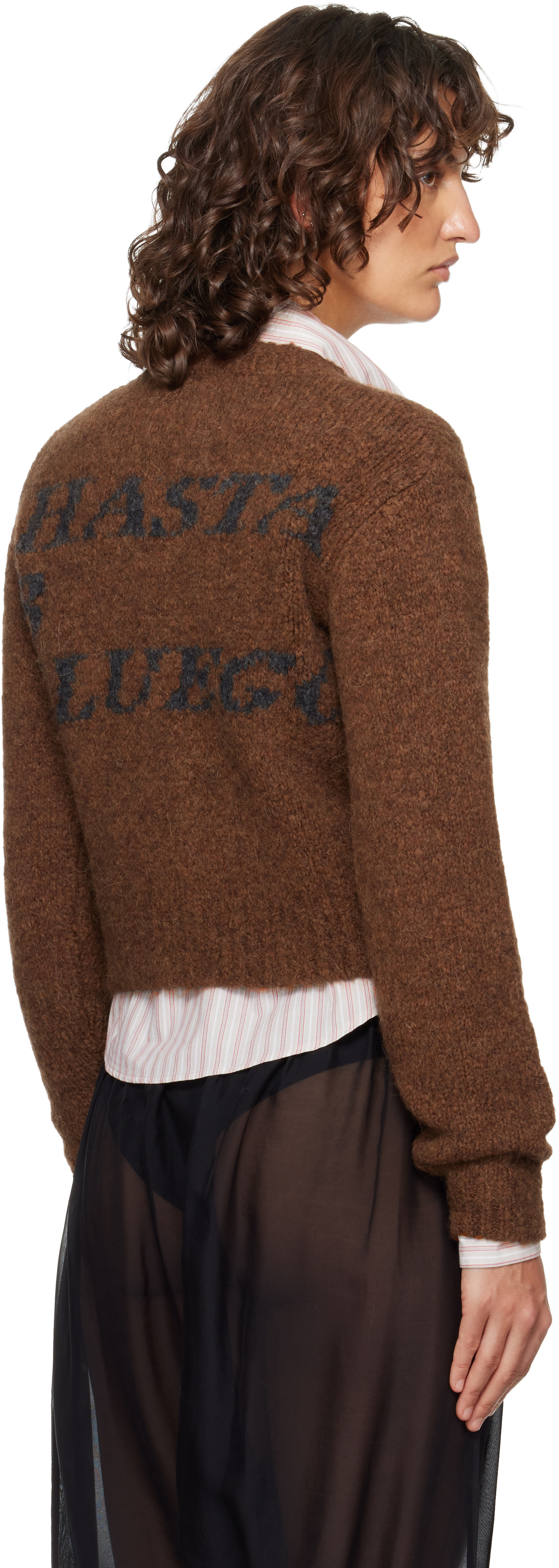 Paloma Wool - Pull 'Hasta Luego' brun à glissière