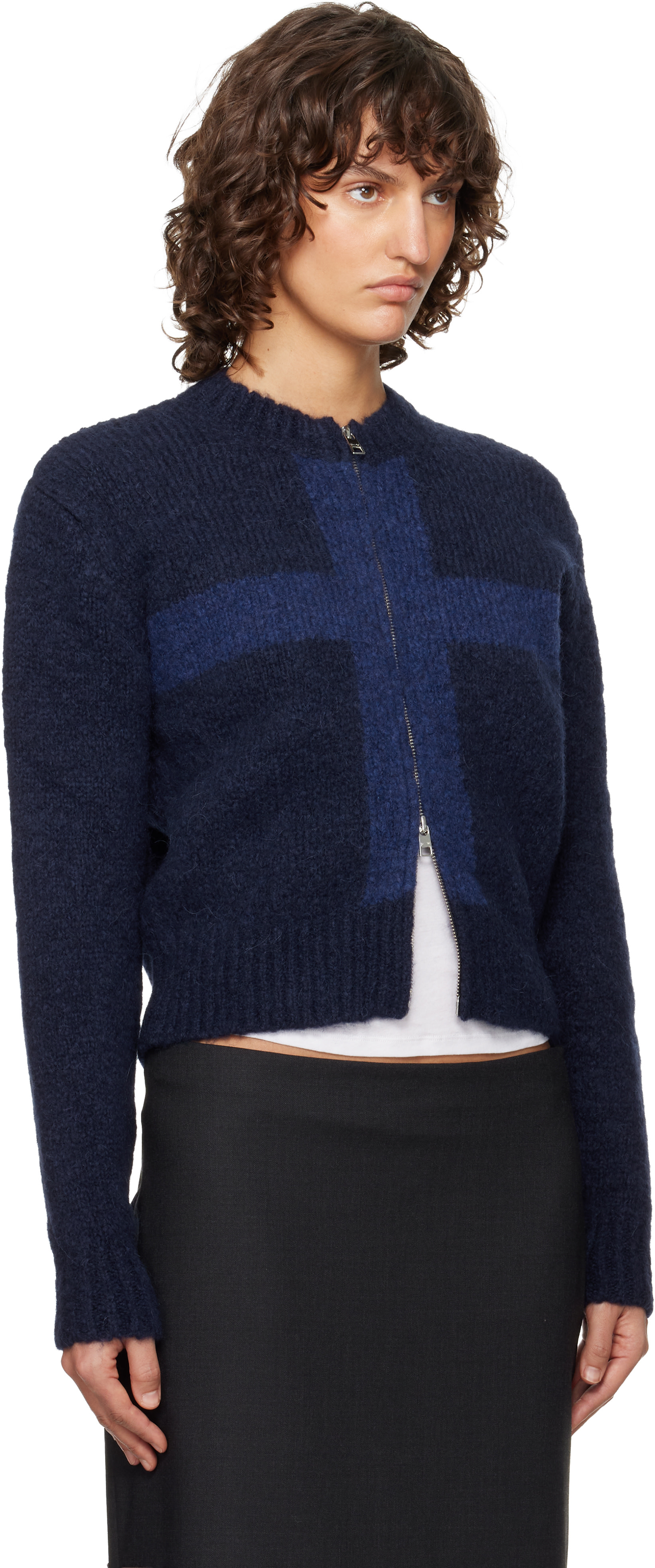 Paloma Wool: Navy Cruz Zip Sweater | SSENSE United Arab Emirates
