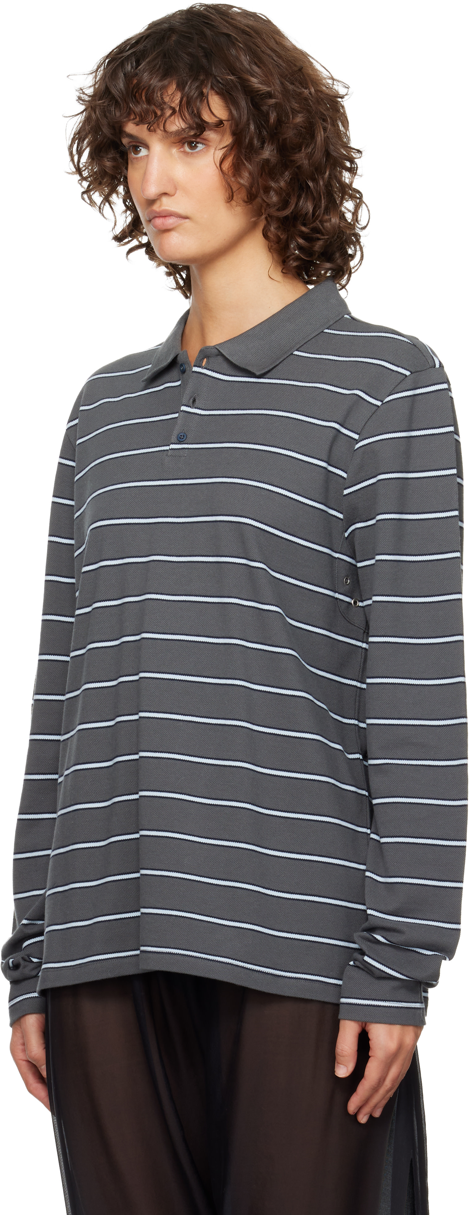 常田大希着用　paloma wool gray city polo Paloma Wool: グレー Coty ポロシャツ | SSENSE 日本