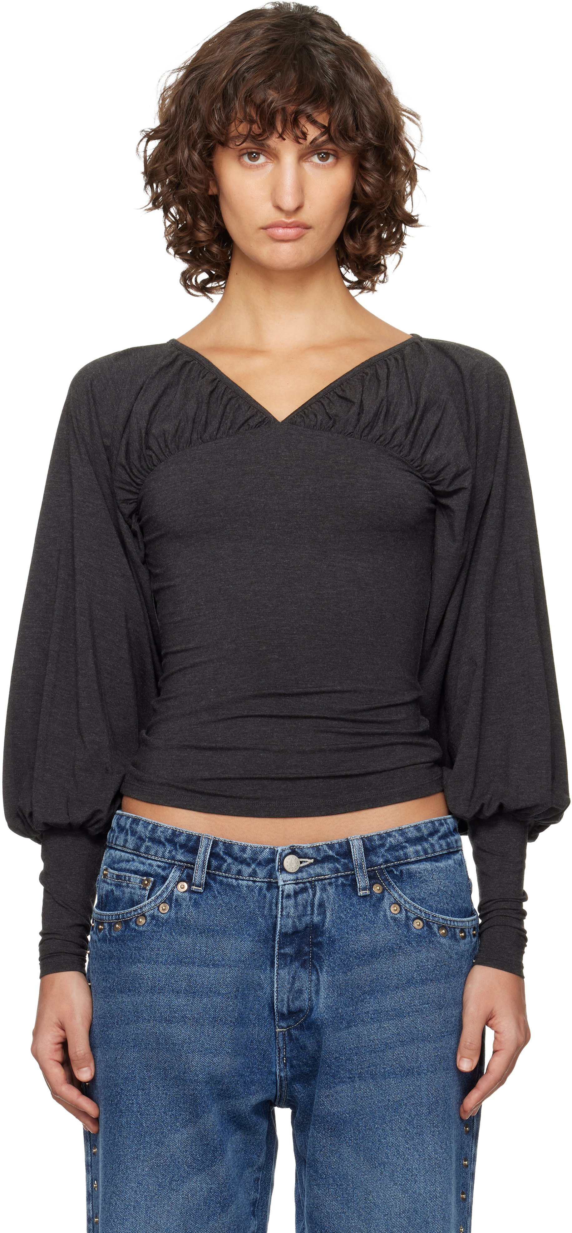 paloma wool シアートップス　フラワー PALOMA WOOL / Domingo -Asymmetric jacquard flower top- – carol