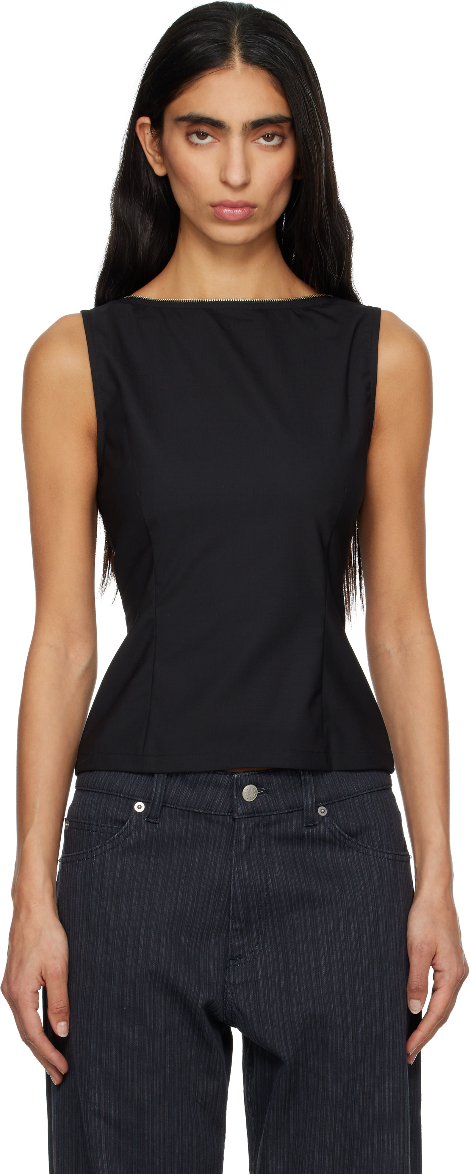 Paloma Wool: Black Fase Tank Top | SSENSE