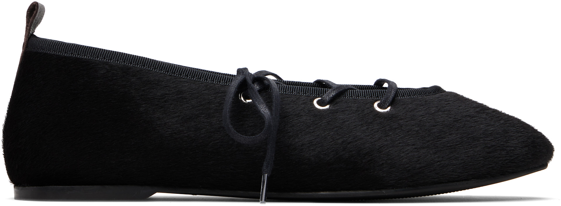 paloma—wool 黒 フラットメッシュシューズ Paloma Wool: Brown Pina Ballerina Flats | SSENSE