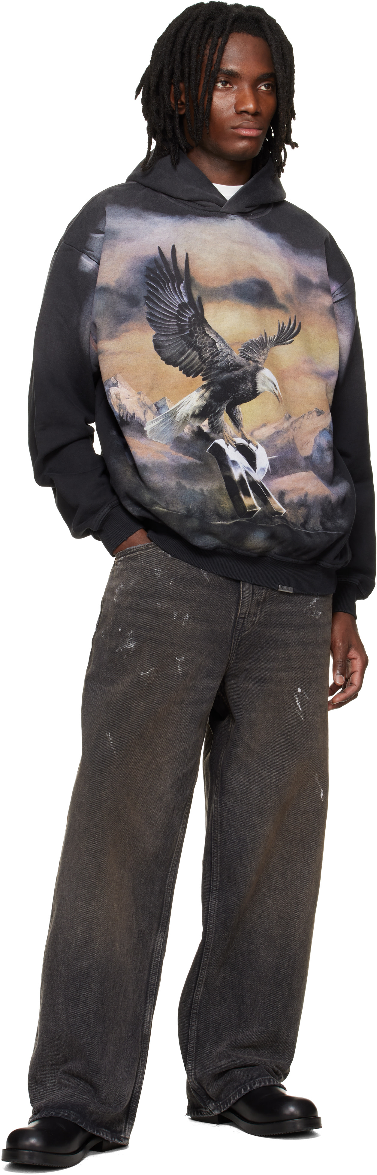 Represent - Pull à capuche Chrome Flight noir