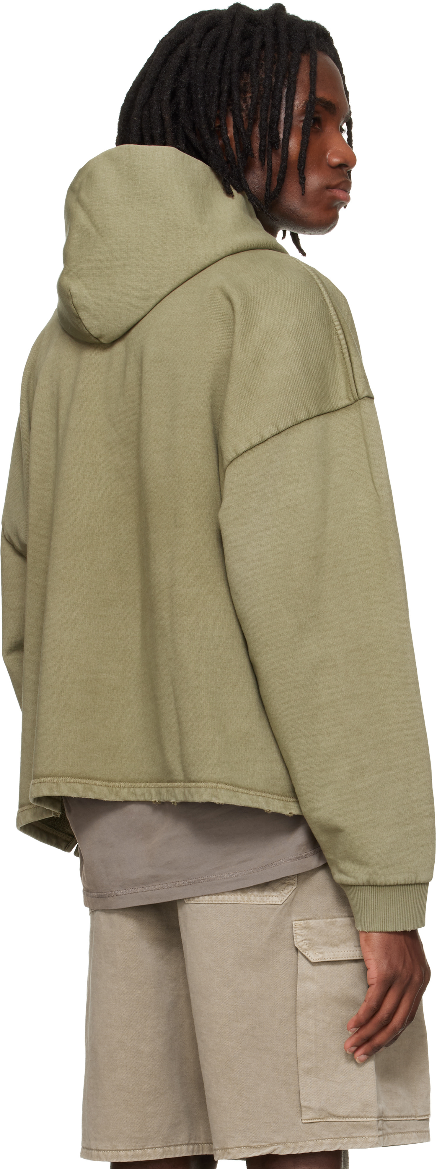 Represent - Pull à capuche kaki à logo clouté
