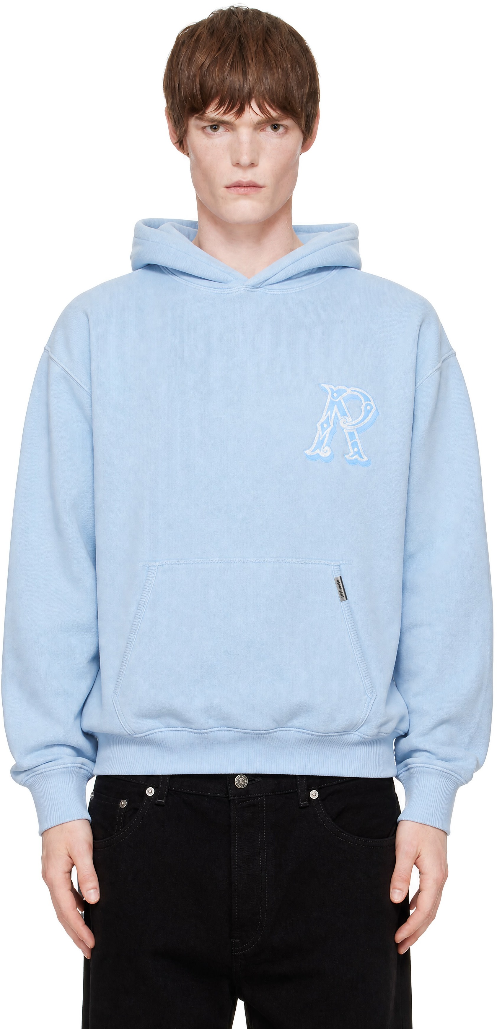 Represent - Blue Western Initial Hoodie