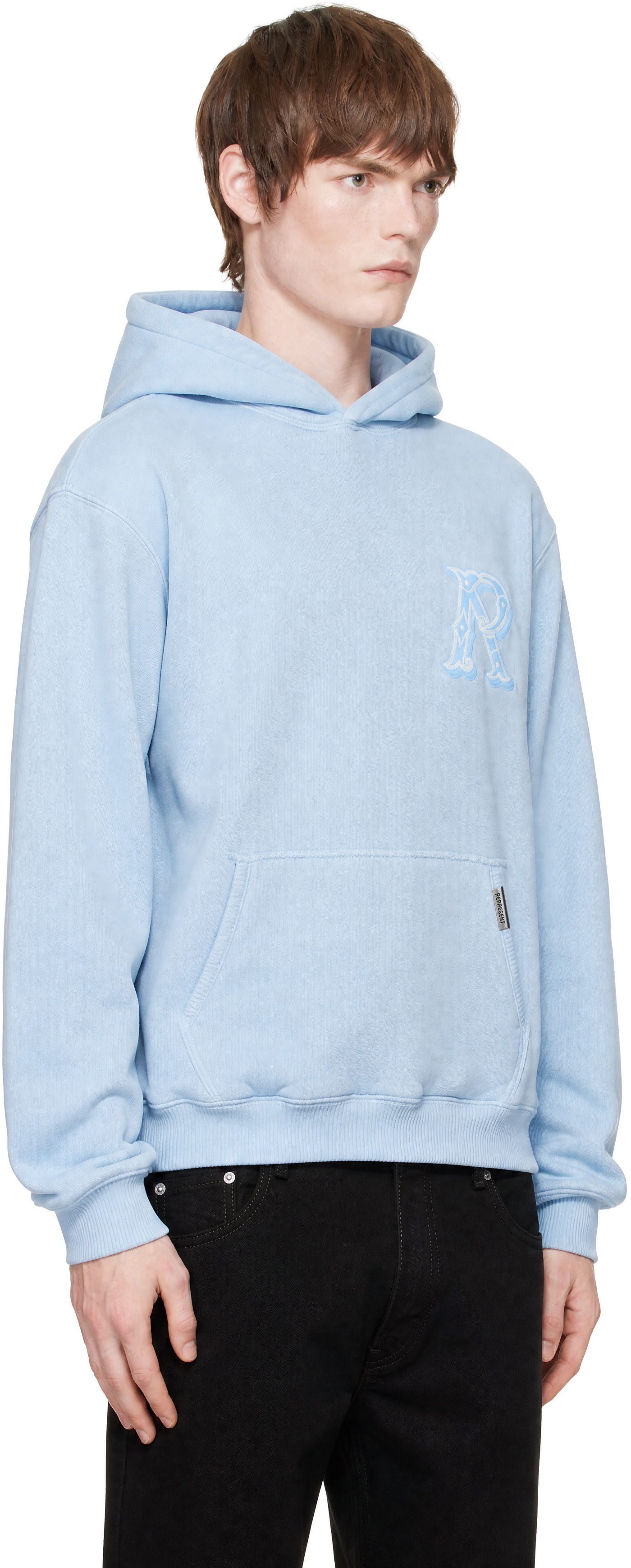 Represent - Blue Western Initial Hoodie