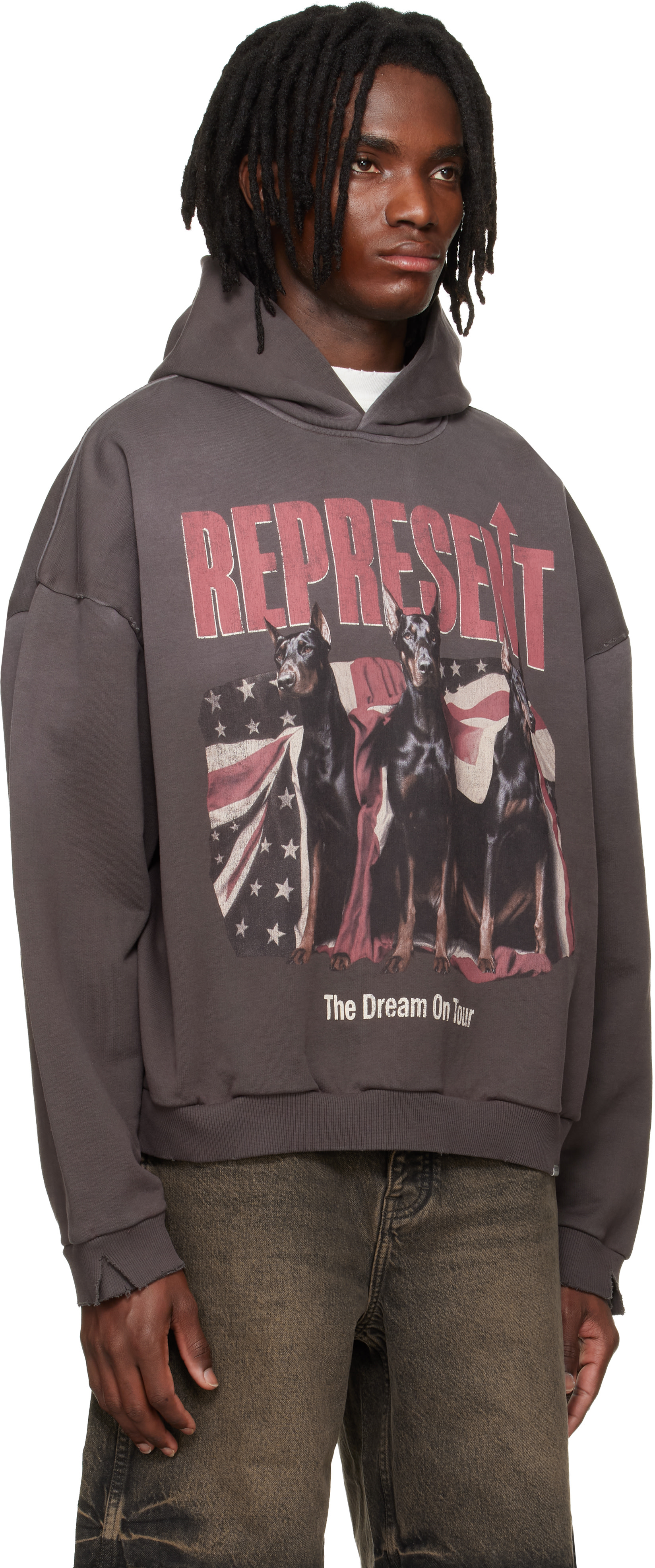 Represent - Pull à capuche 'Dream On Tour' brun