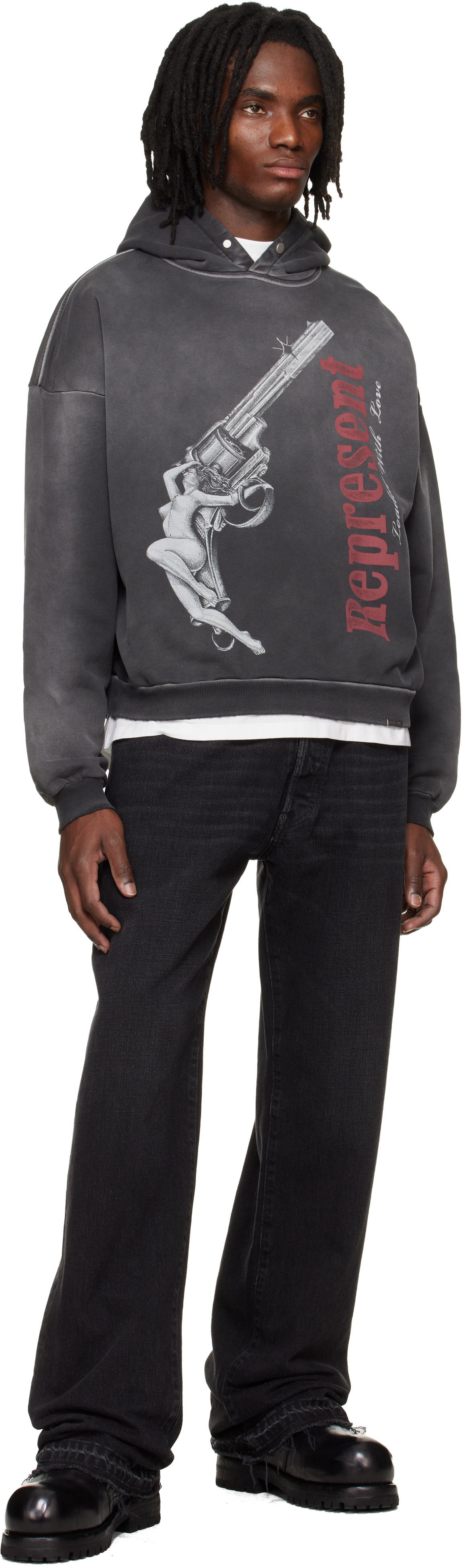 Represent - Pull à capuche 'Loaded With Love' noir