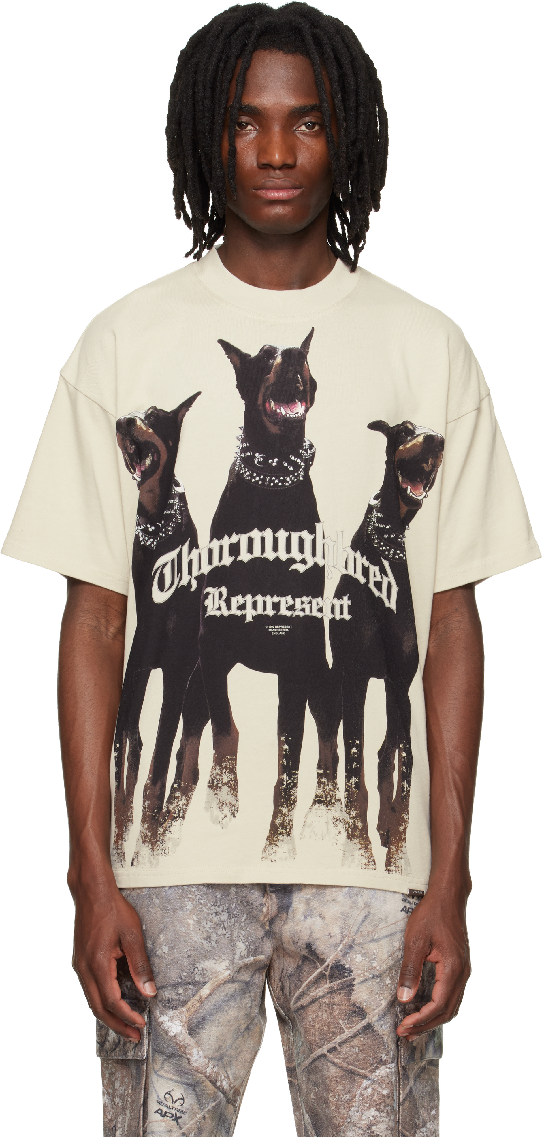 Represent - T-shirt 'Thoroughbred' blanc cassé