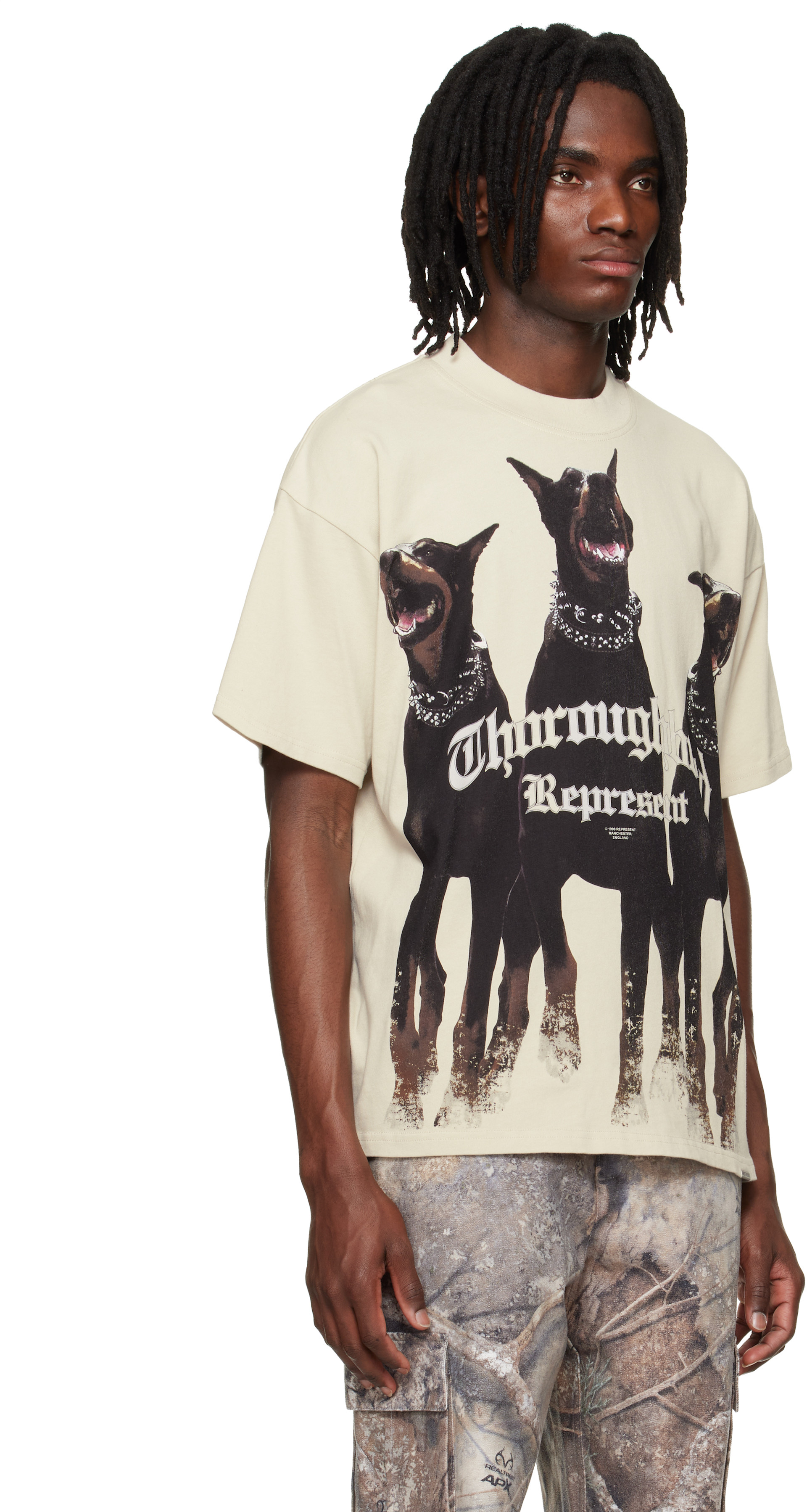 Represent - T-shirt 'Thoroughbred' blanc cassé