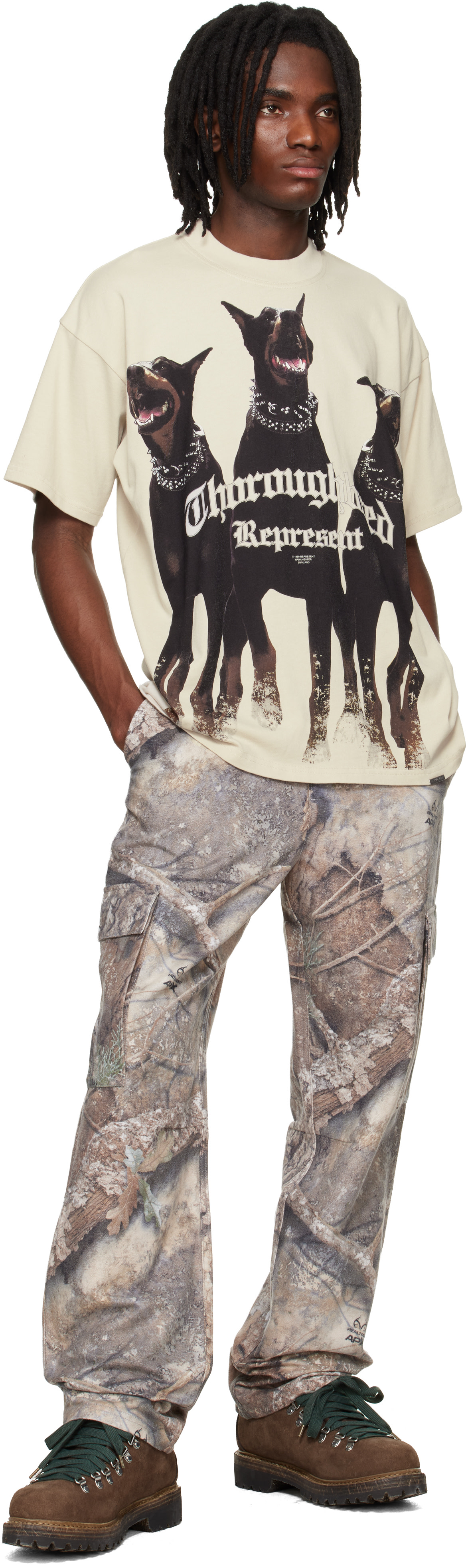 Represent - T-shirt 'Thoroughbred' blanc cassé