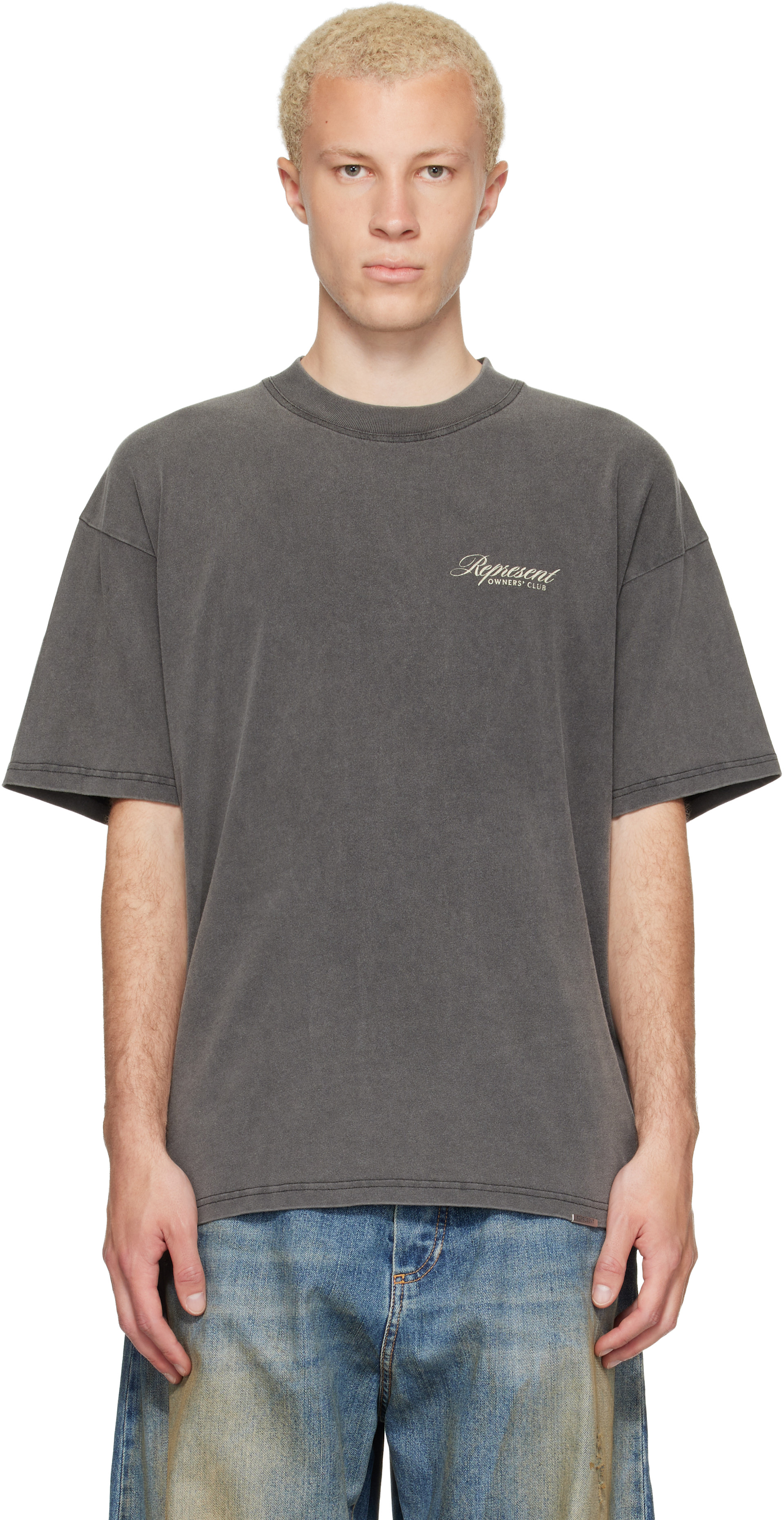 Represent - Gray 'Represent Owners Club' Script T-shirt