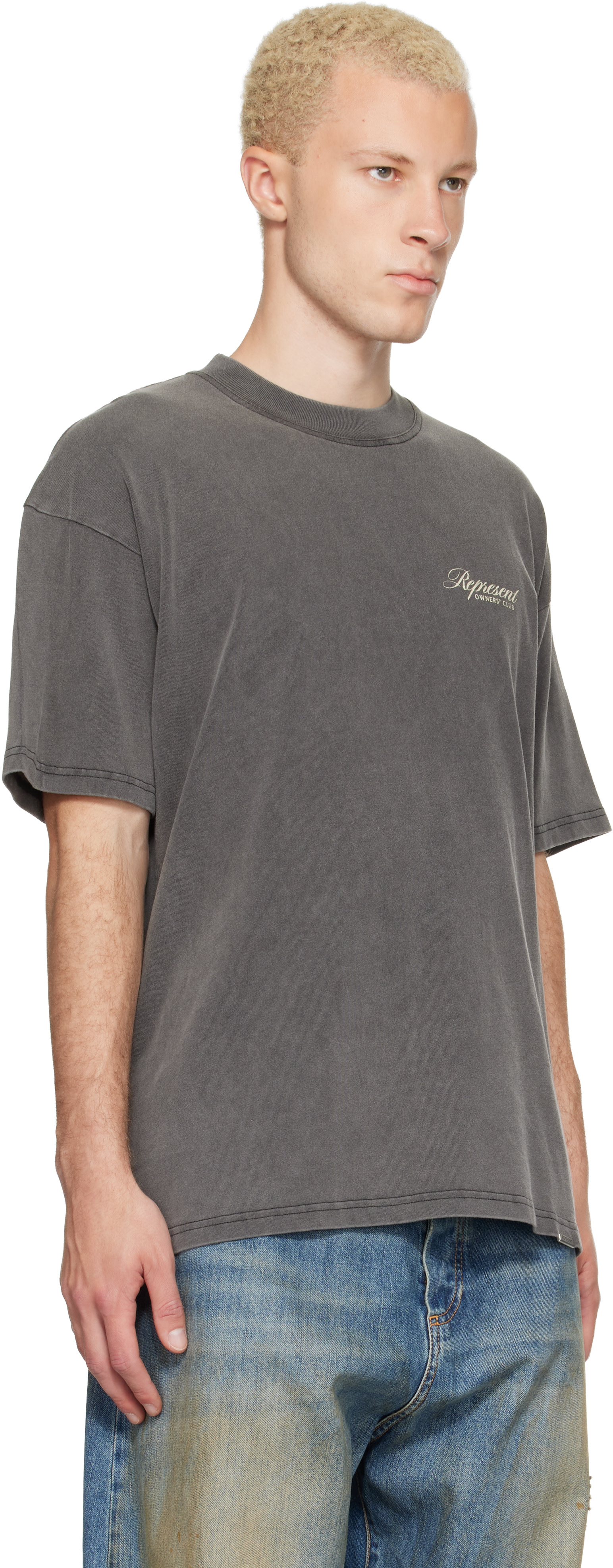 Represent - Gray 'Represent Owners Club' Script T-shirt