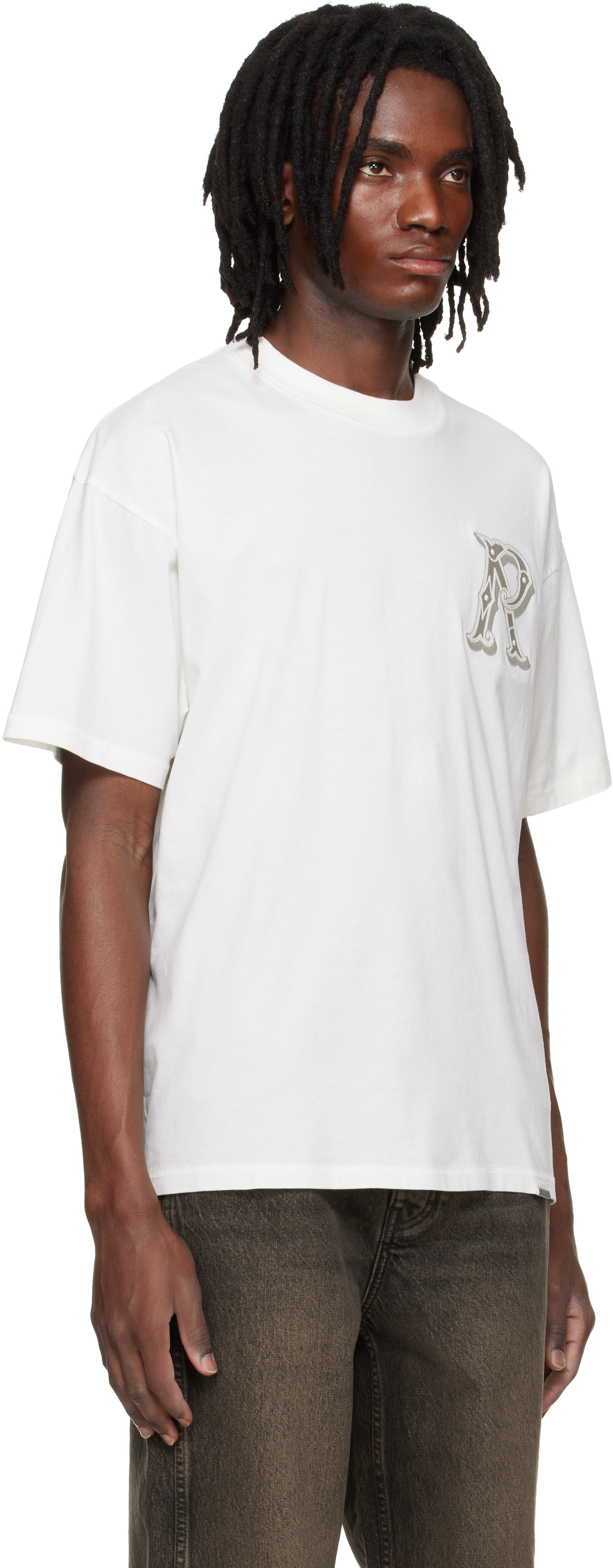 Represent - T-shirt blanc cassé à logo
