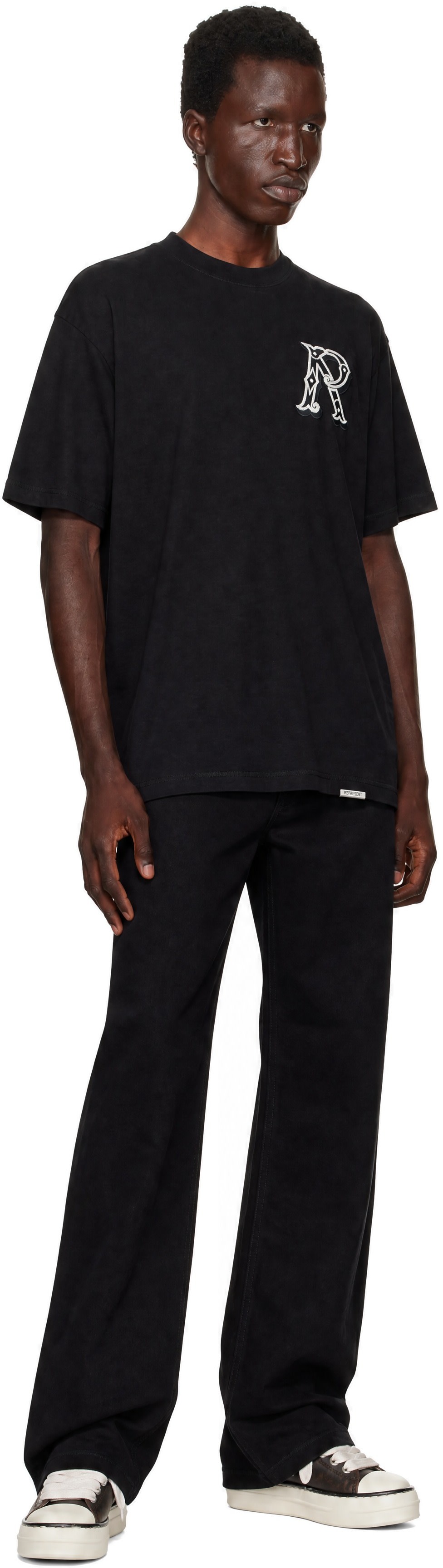 Represent - Black Western Initial T-shirt