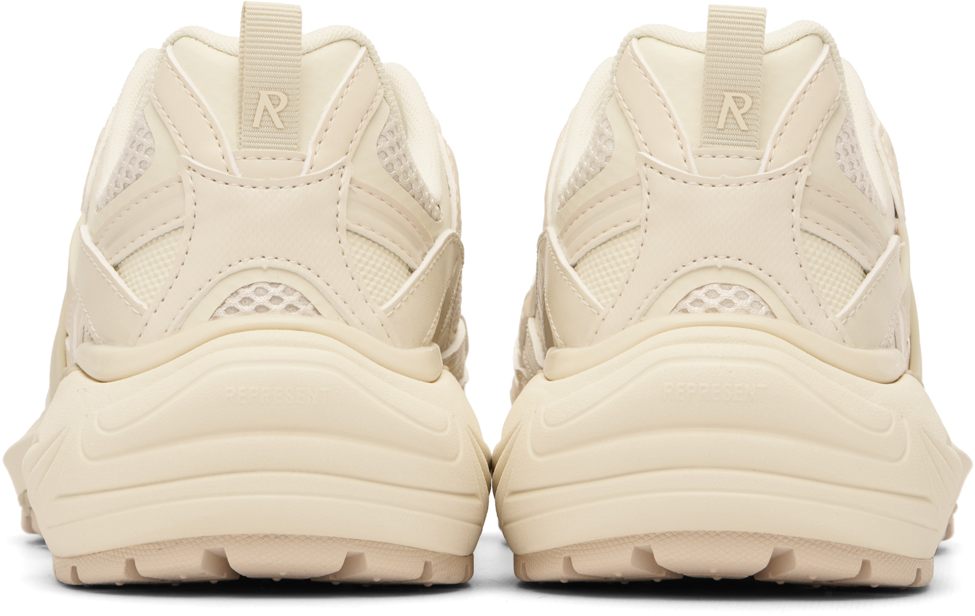 Represent - Baskets de course Storm blanc cassé
