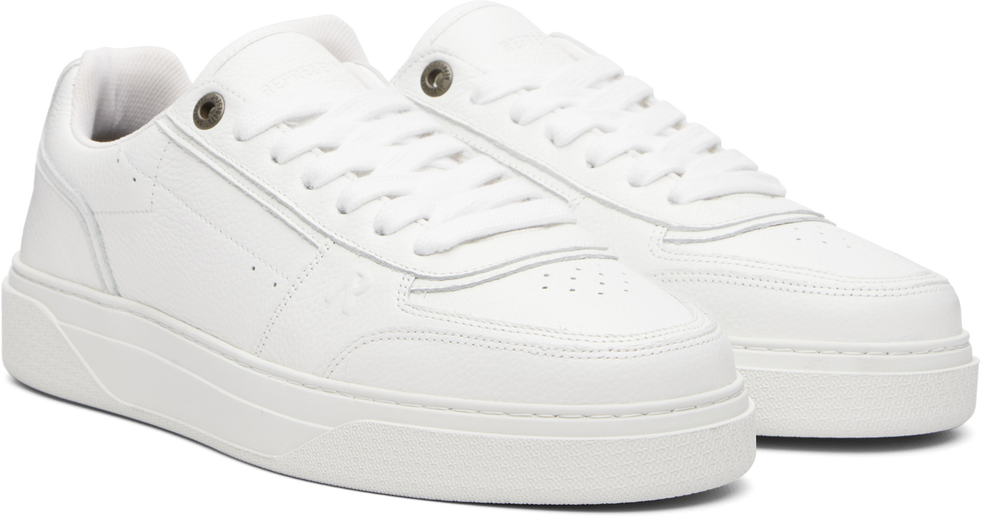 Represent - White Initial Sneakers