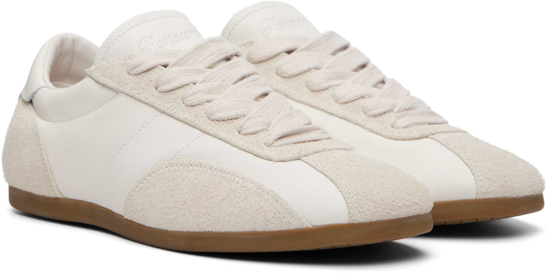 Represent - ホワイト Low-Pro Leather Suede スニーカー