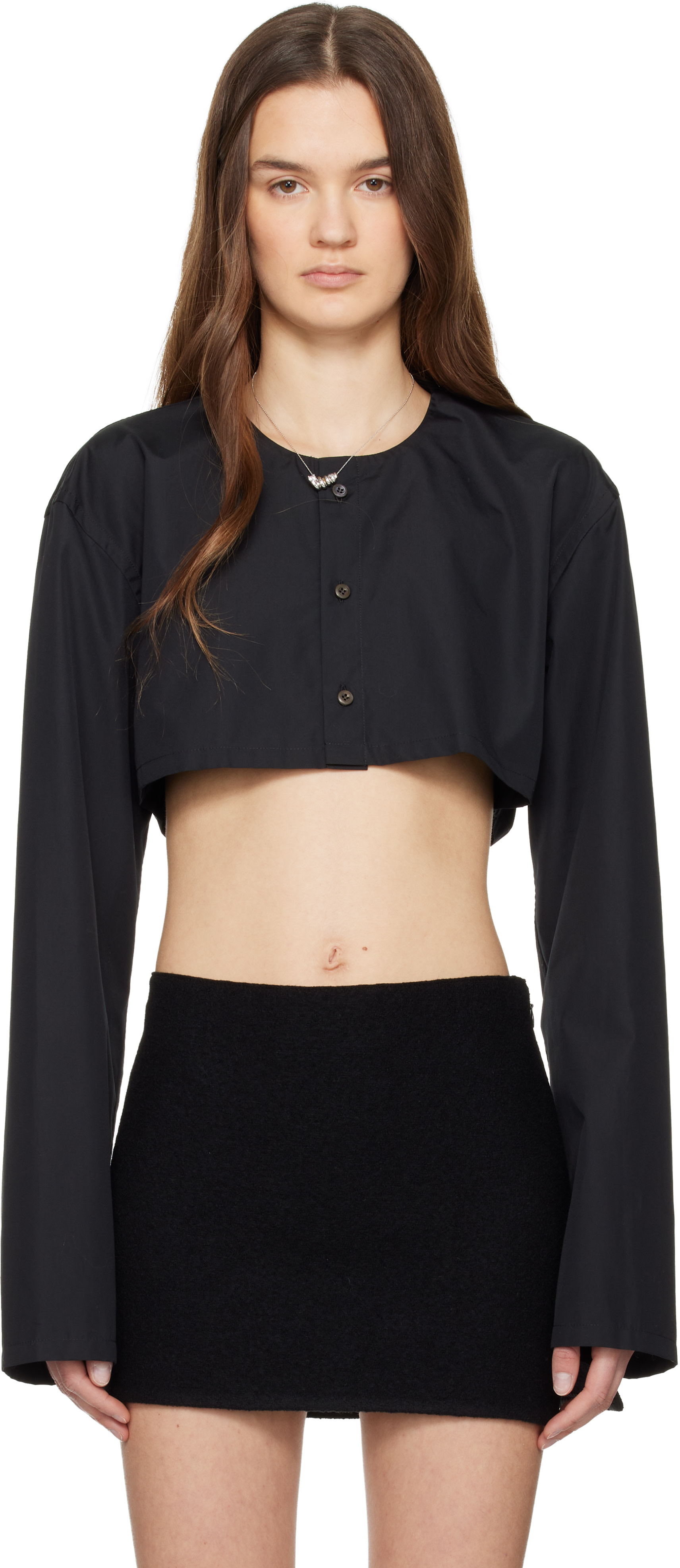 Rier - Chemise écourtée noire