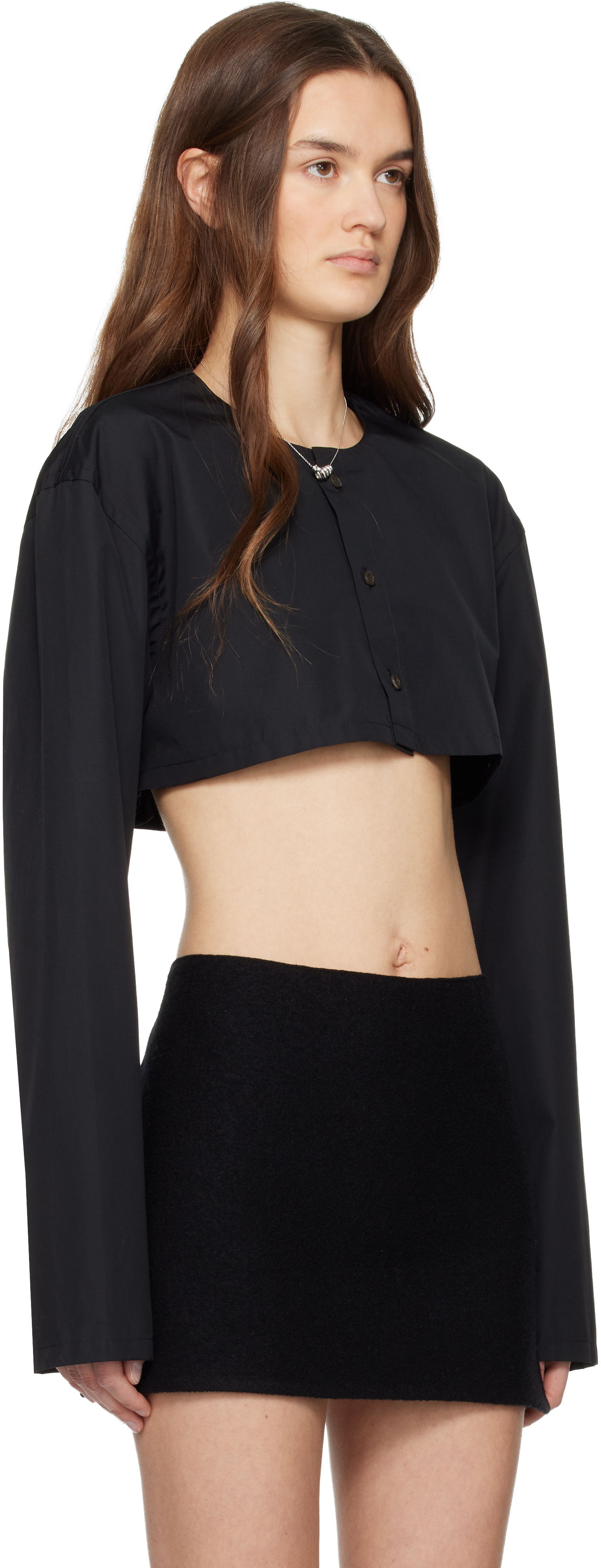 Rier - Chemise écourtée noire