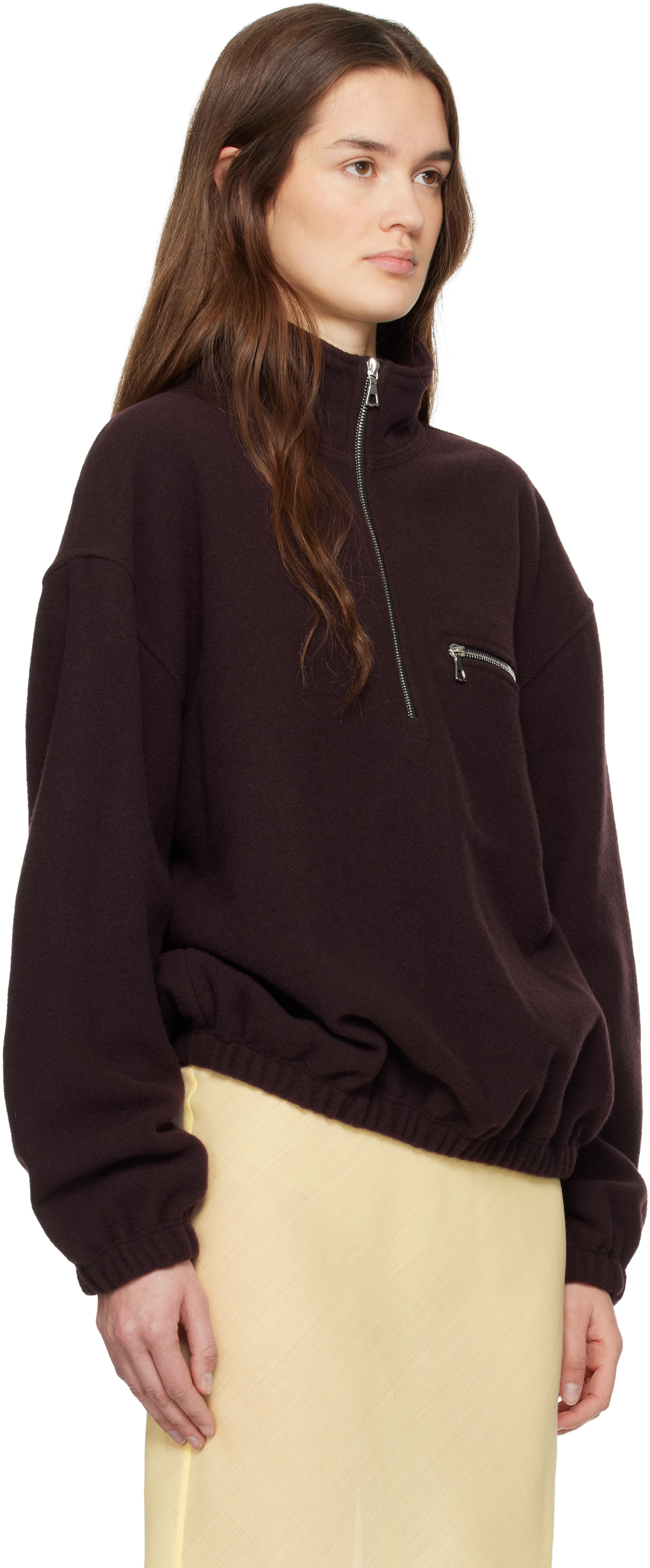 Rier - Pull molletonné Tourbe mauve en molleton