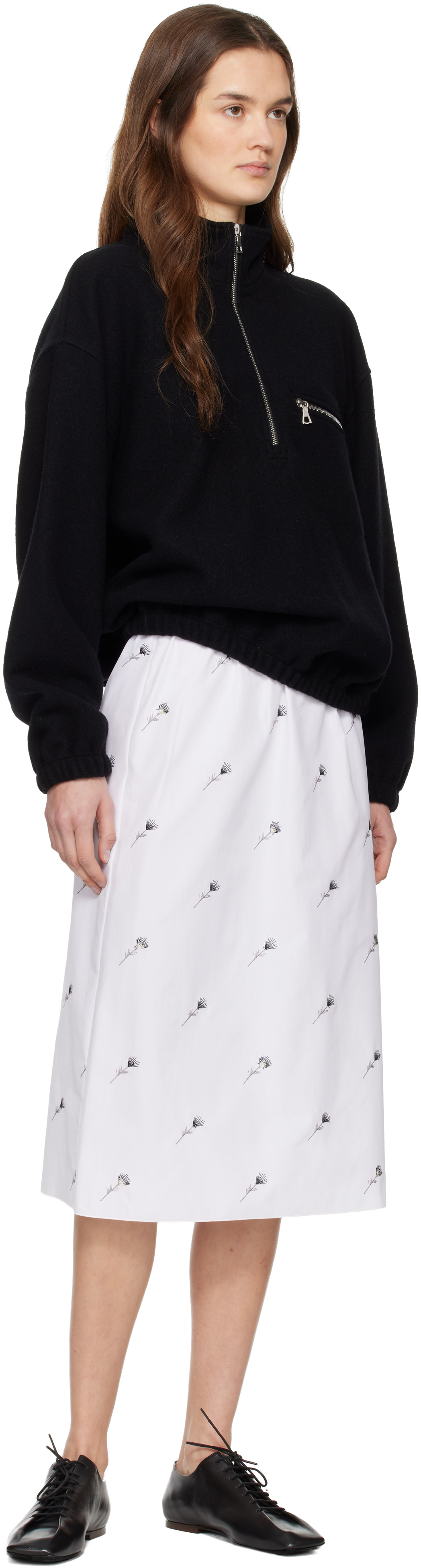 Rier - Pull molletonné Tourbe noir en molleton