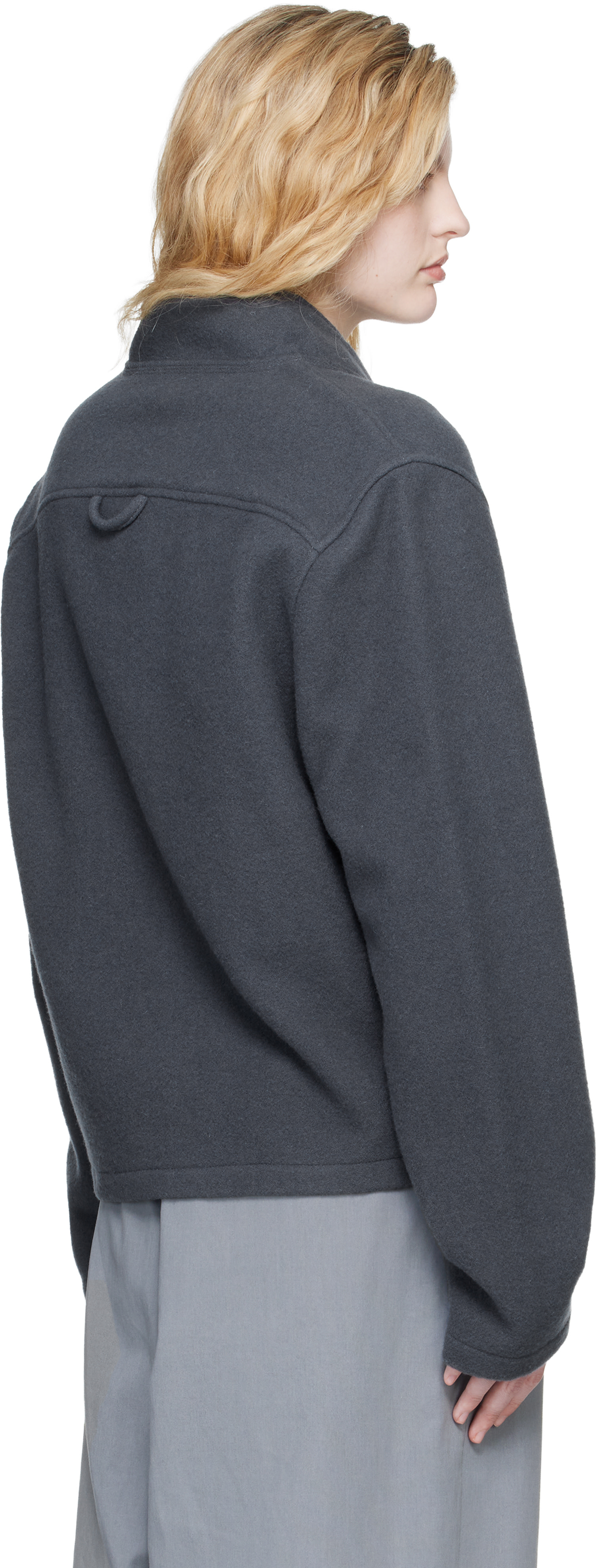Rier - Pull molletonné gris en molleton