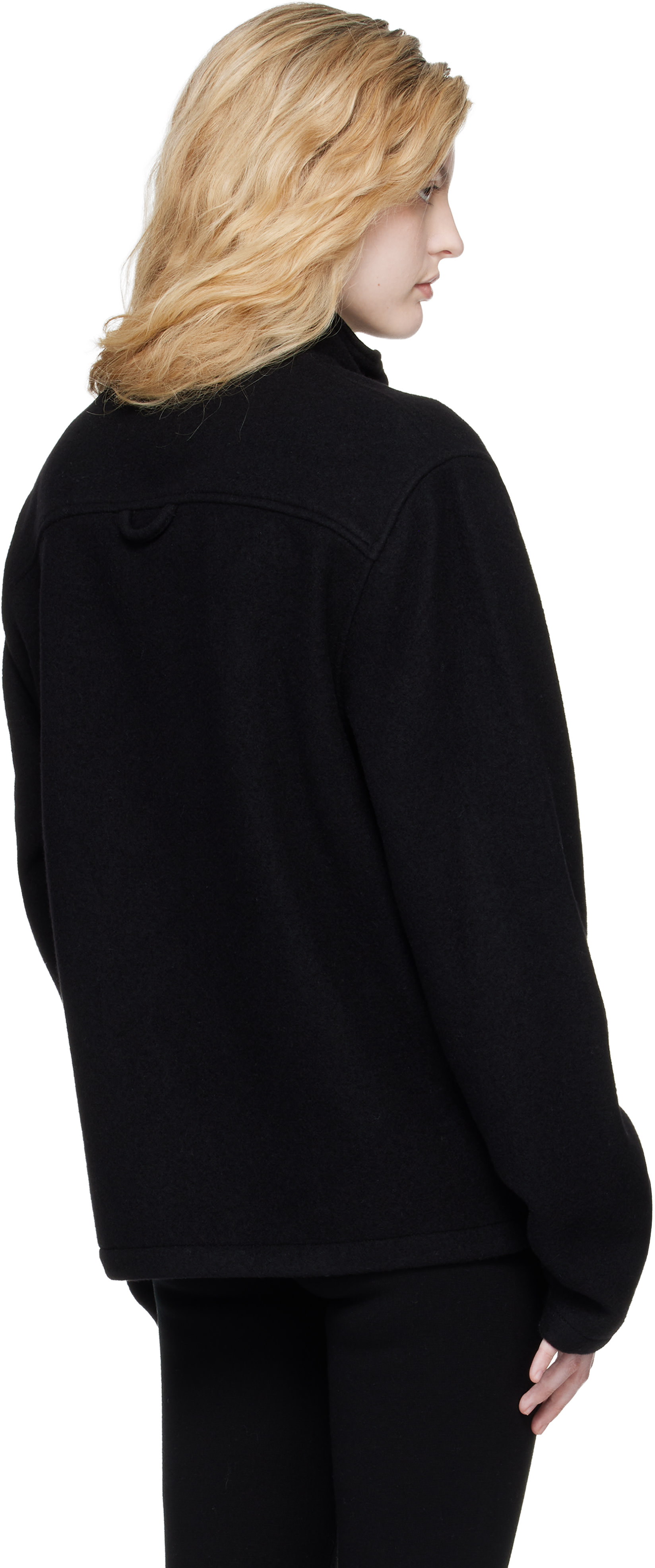 Rier - Blouson noir en molleton à glissière