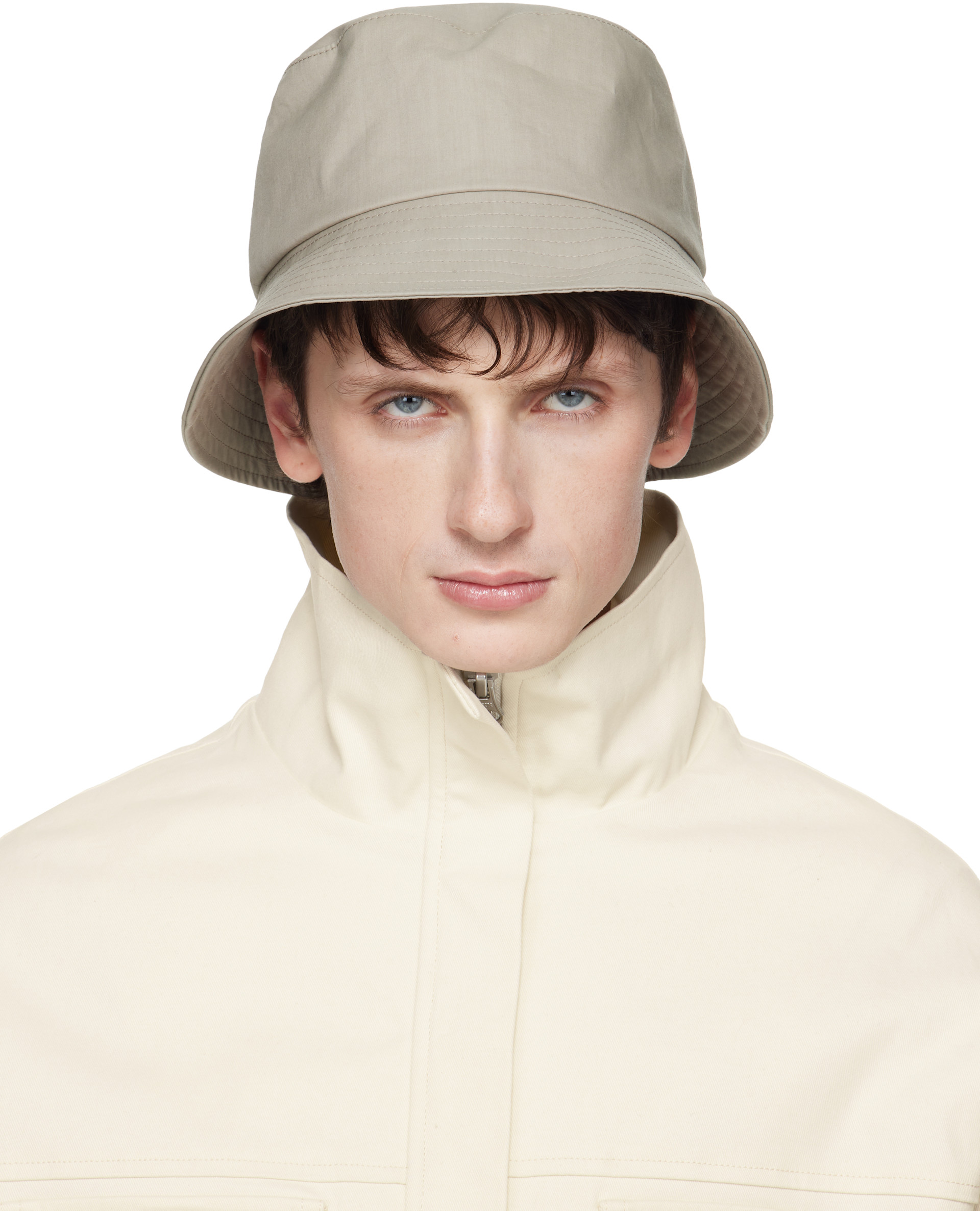 Rier - Chapeau bob beige en coton