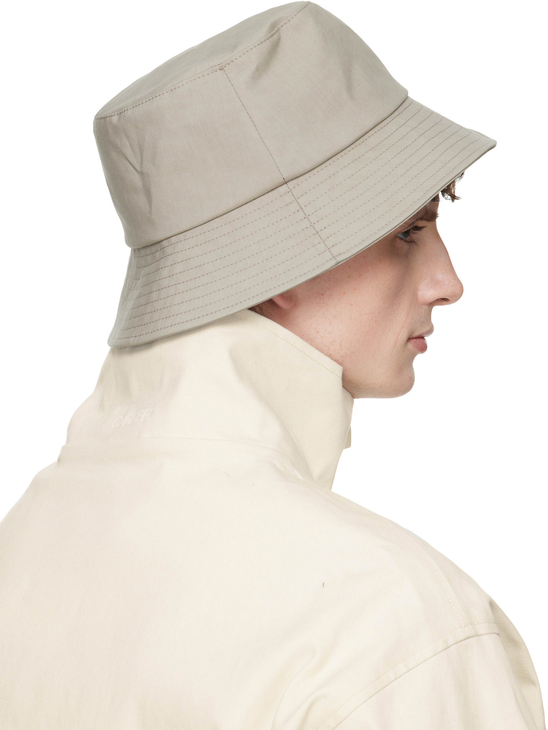 Rier - Chapeau bob beige en coton