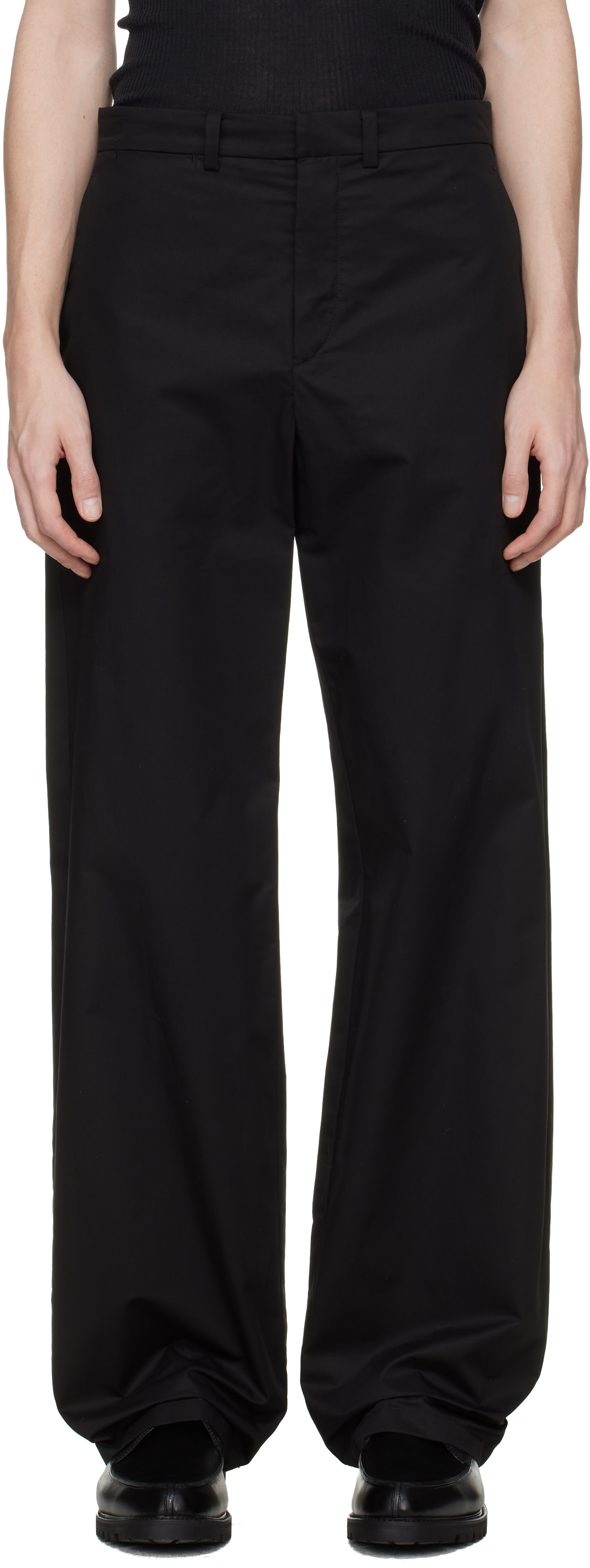 Rier - Pantalon noir en coton