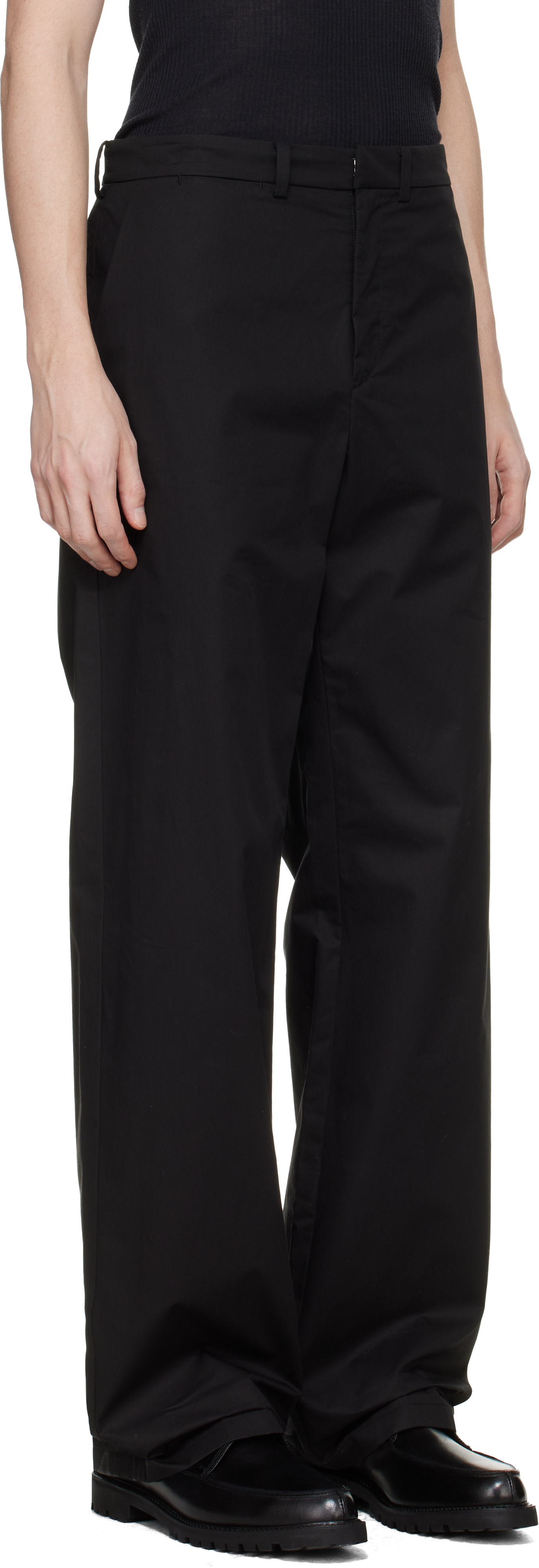 Rier - Pantalon noir en coton