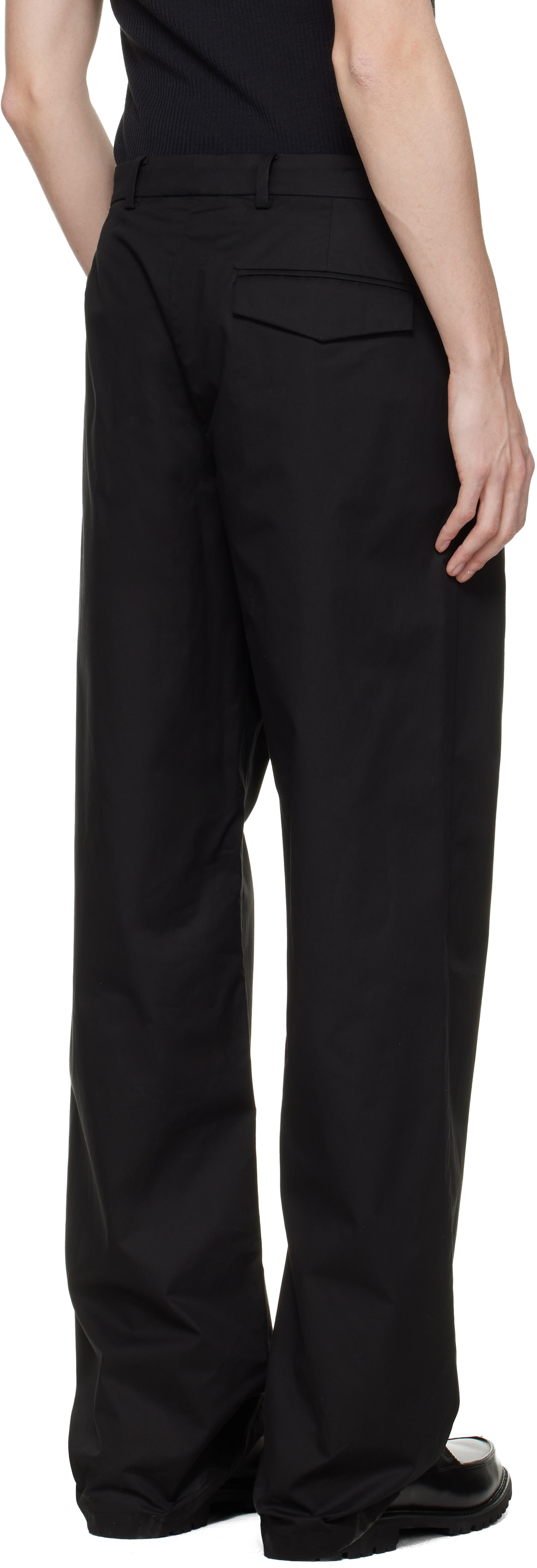 Rier - Pantalon noir en coton