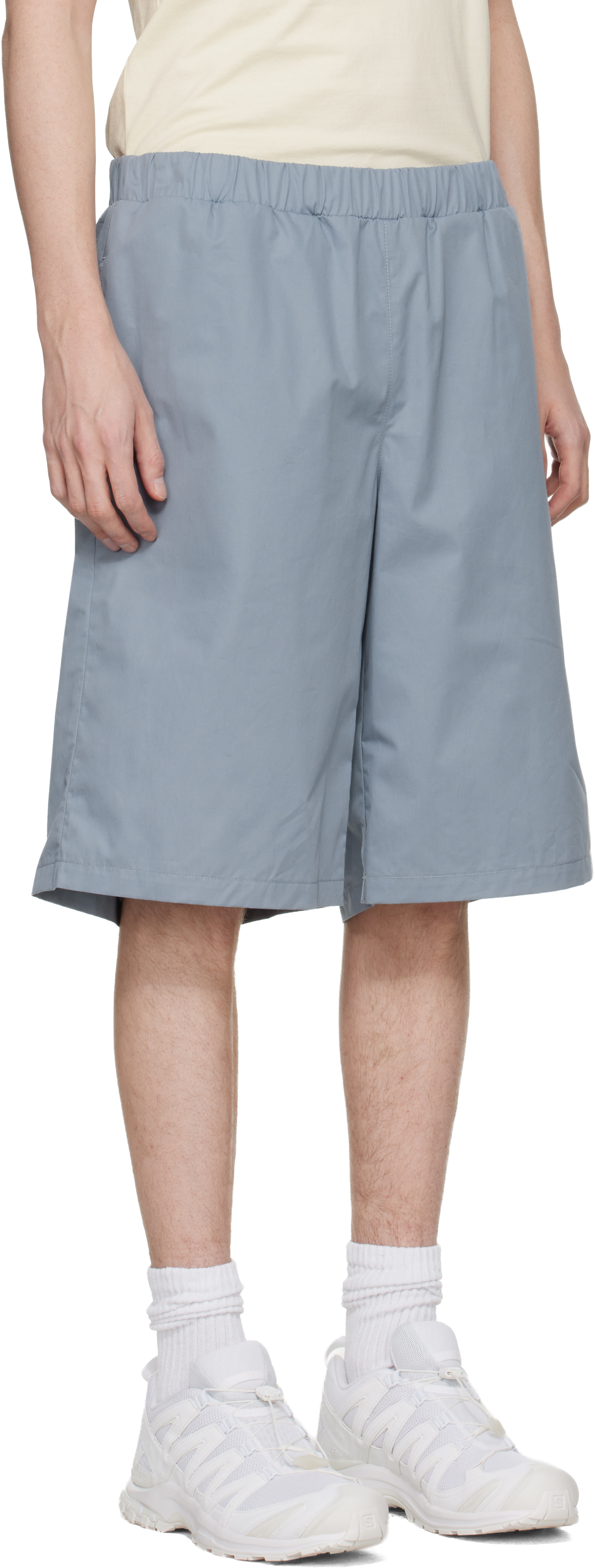 Rier - Short de style bermuda bleu en coton