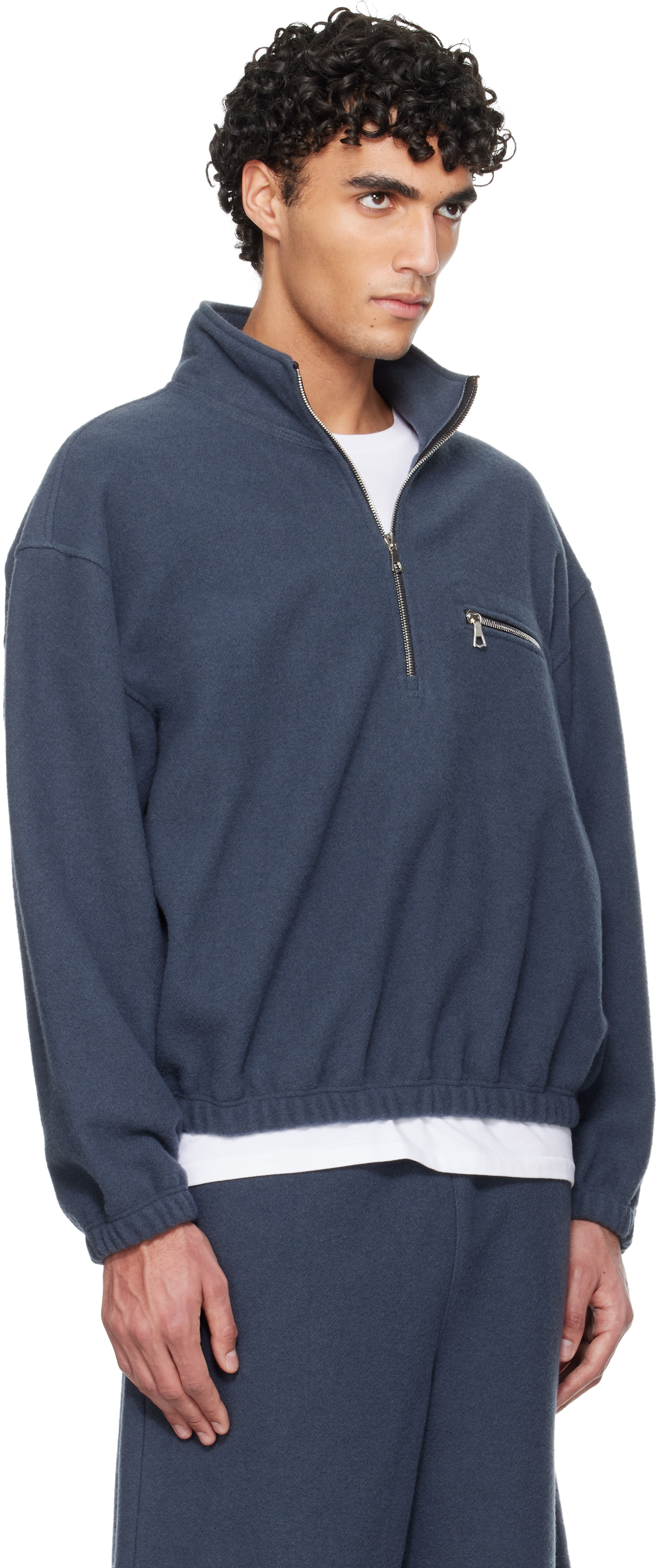 Rier - Pull gris en molleton