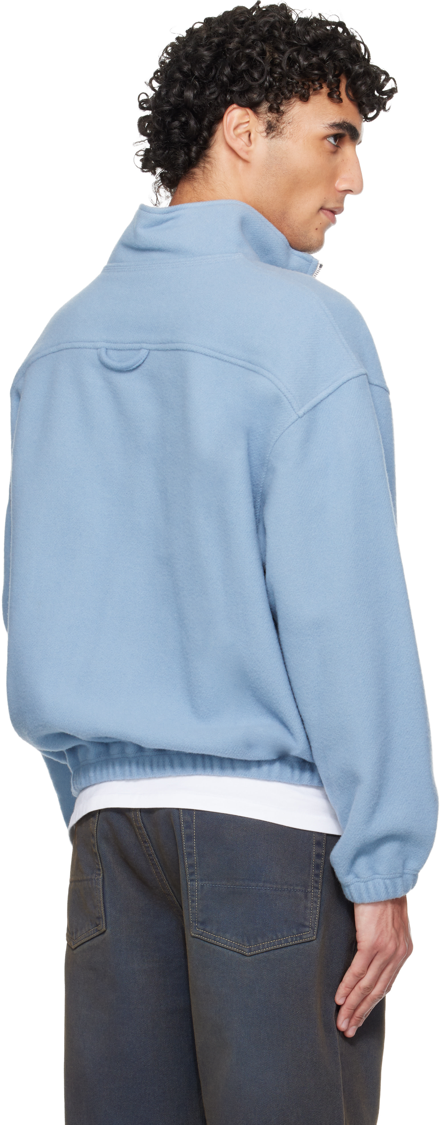 Rier - Pull bleu en molleton