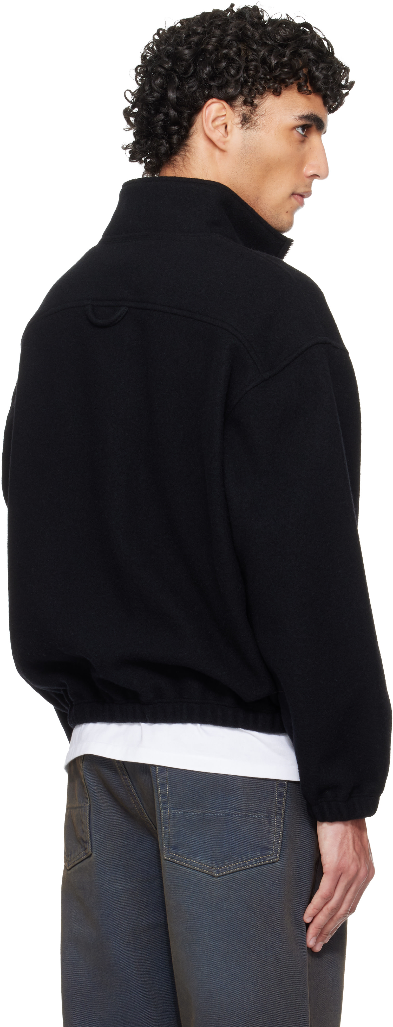 Rier - Pull noir en molleton