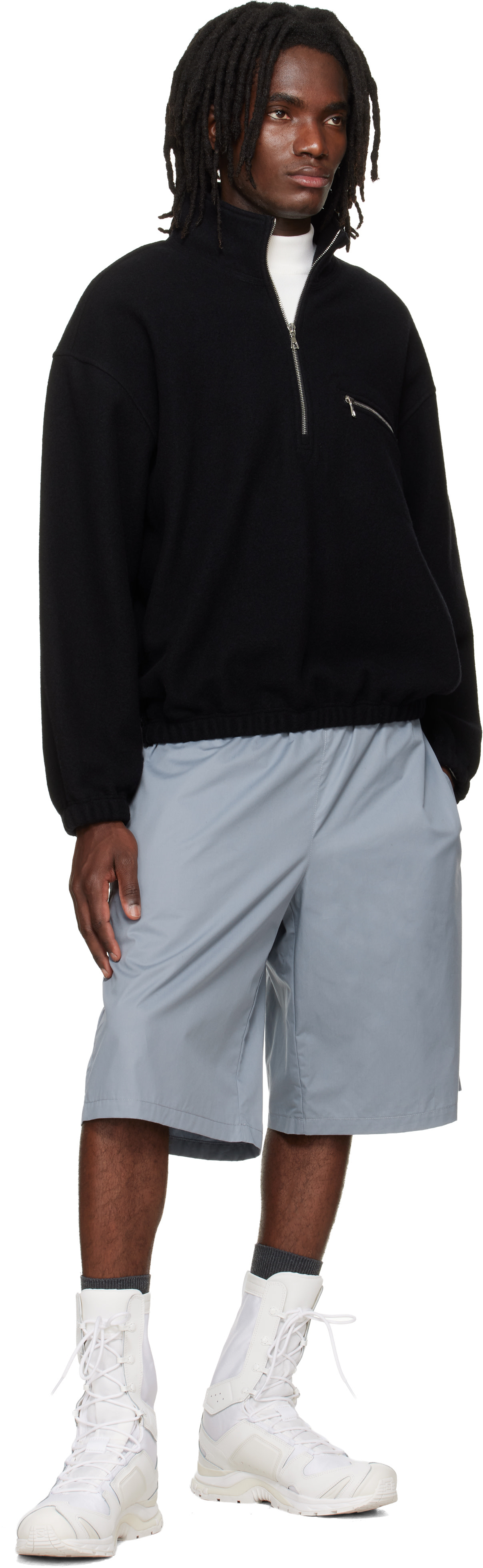 Rier - Pull noir en molleton