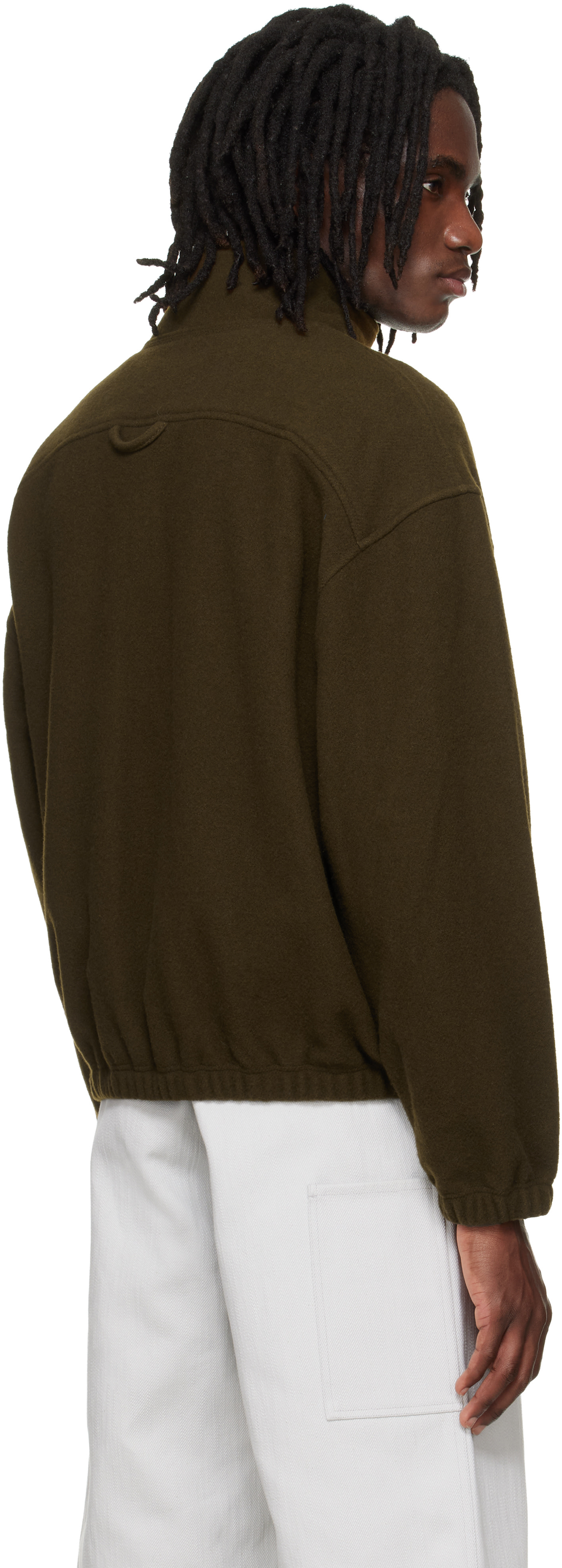 Rier - Pull molletonné kaki en molleton