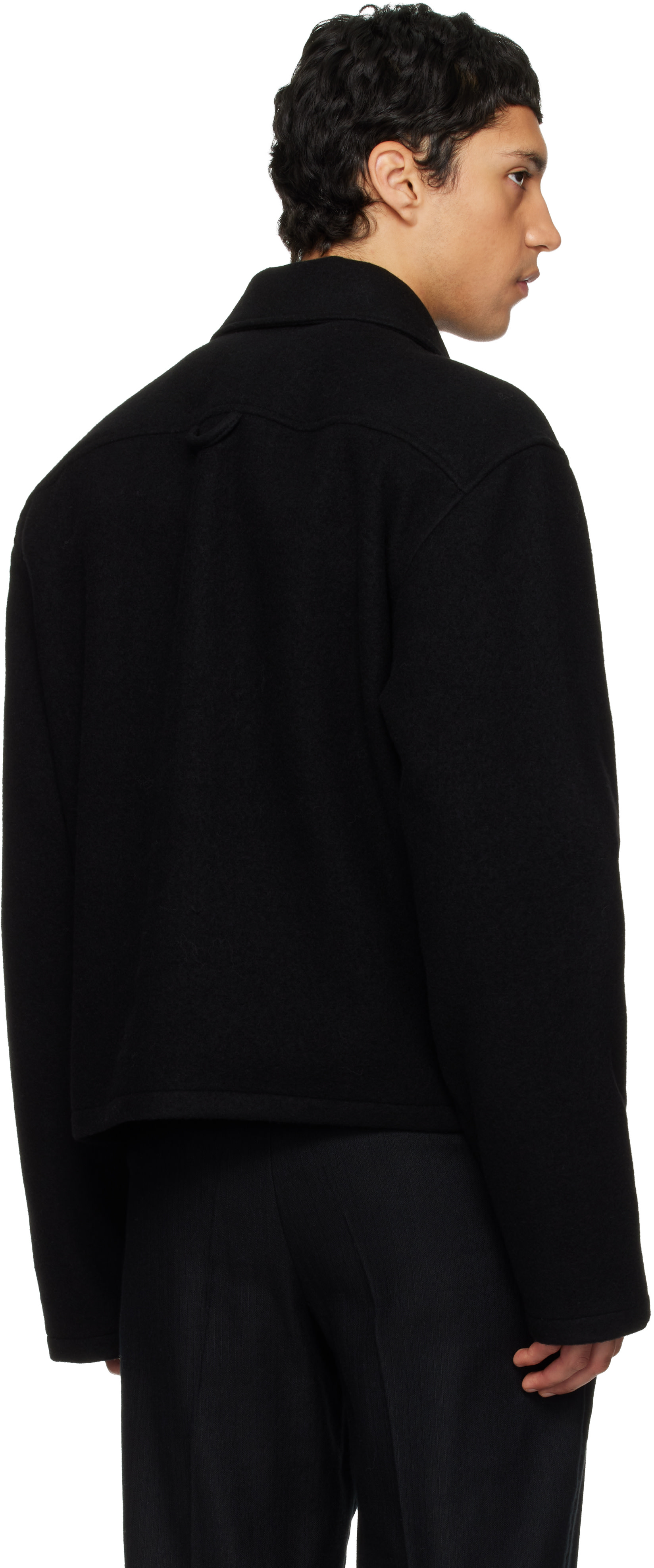 Rier - Polo noir en molleton