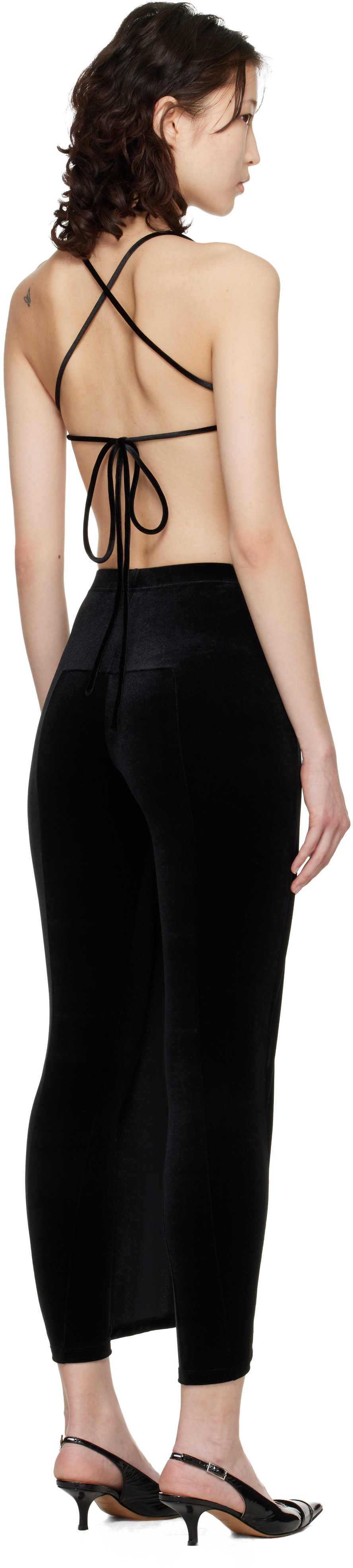 VETEMENTS - Robe longue noire à legging intégré