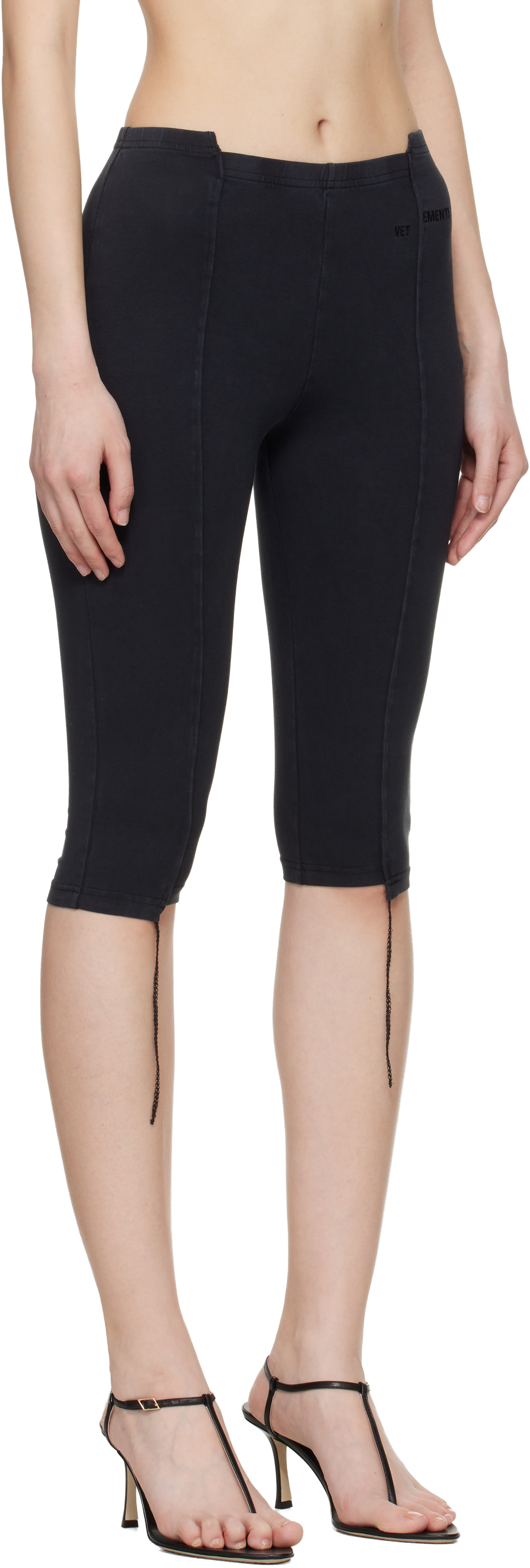 VETEMENTS - Capri écourté noir